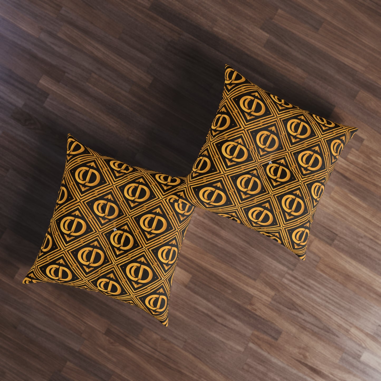 Crowgodshi Designer Tufted Square Cushion