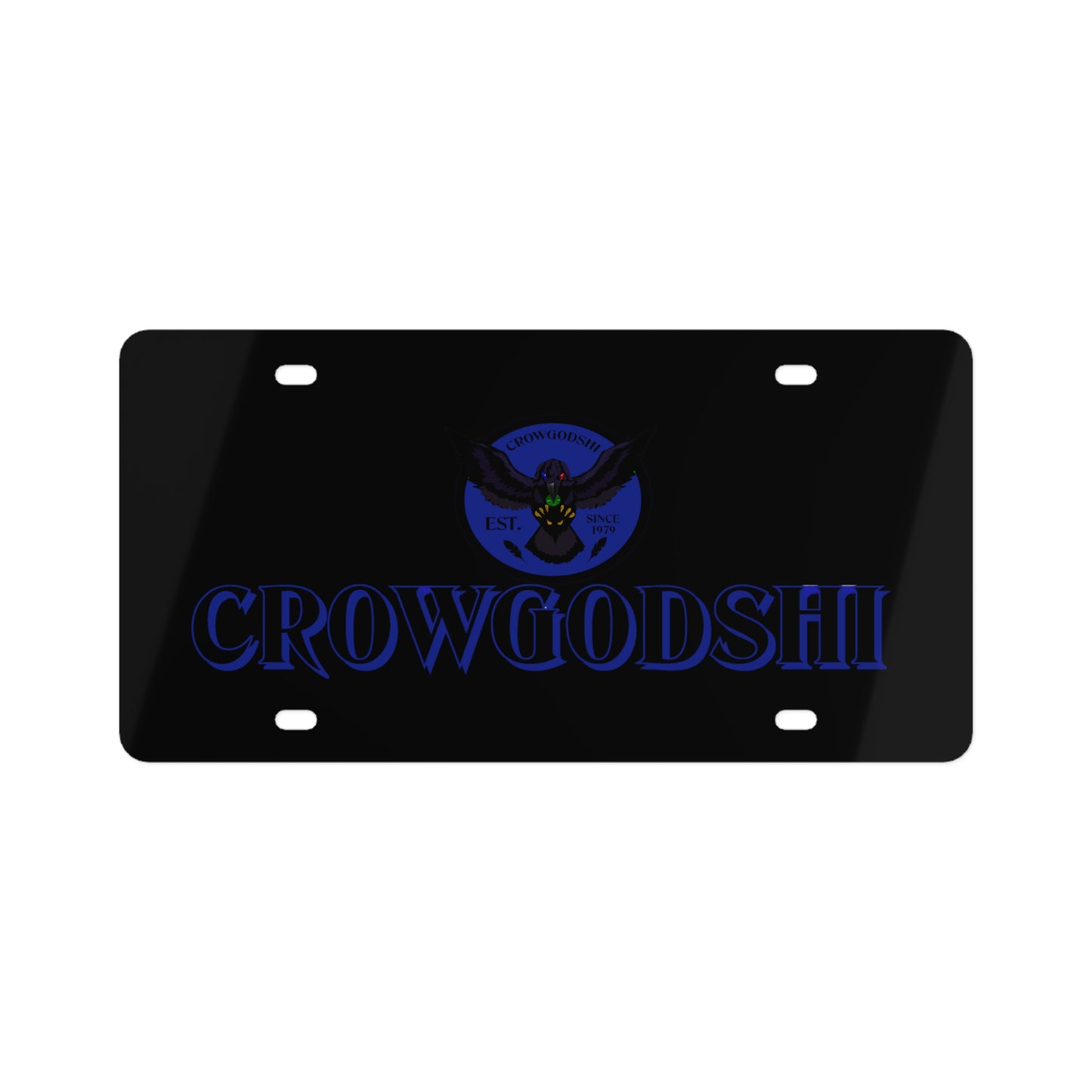 Crowgodshi License Plate, DUKE BLUE