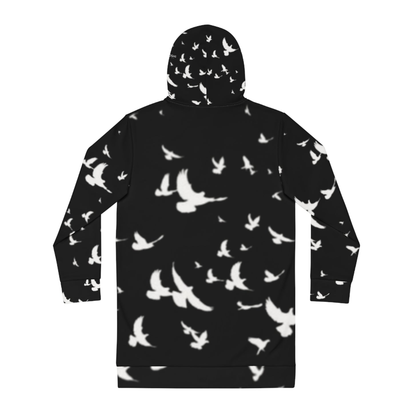Women's Crowgodshi Limited Edition White Crows Hoodie Dress (BLACK)