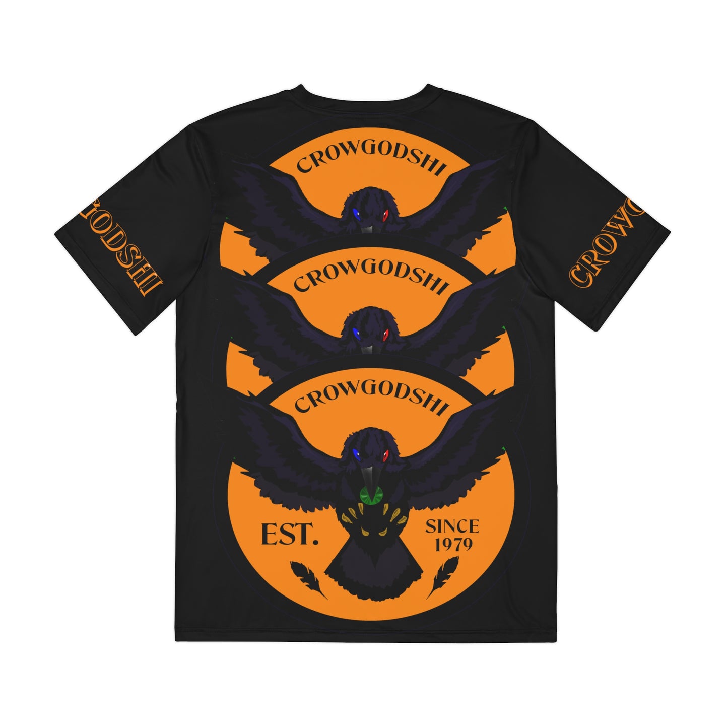 Special Edition Crowgodshi Designer T-shirt, ORANGE LOGO