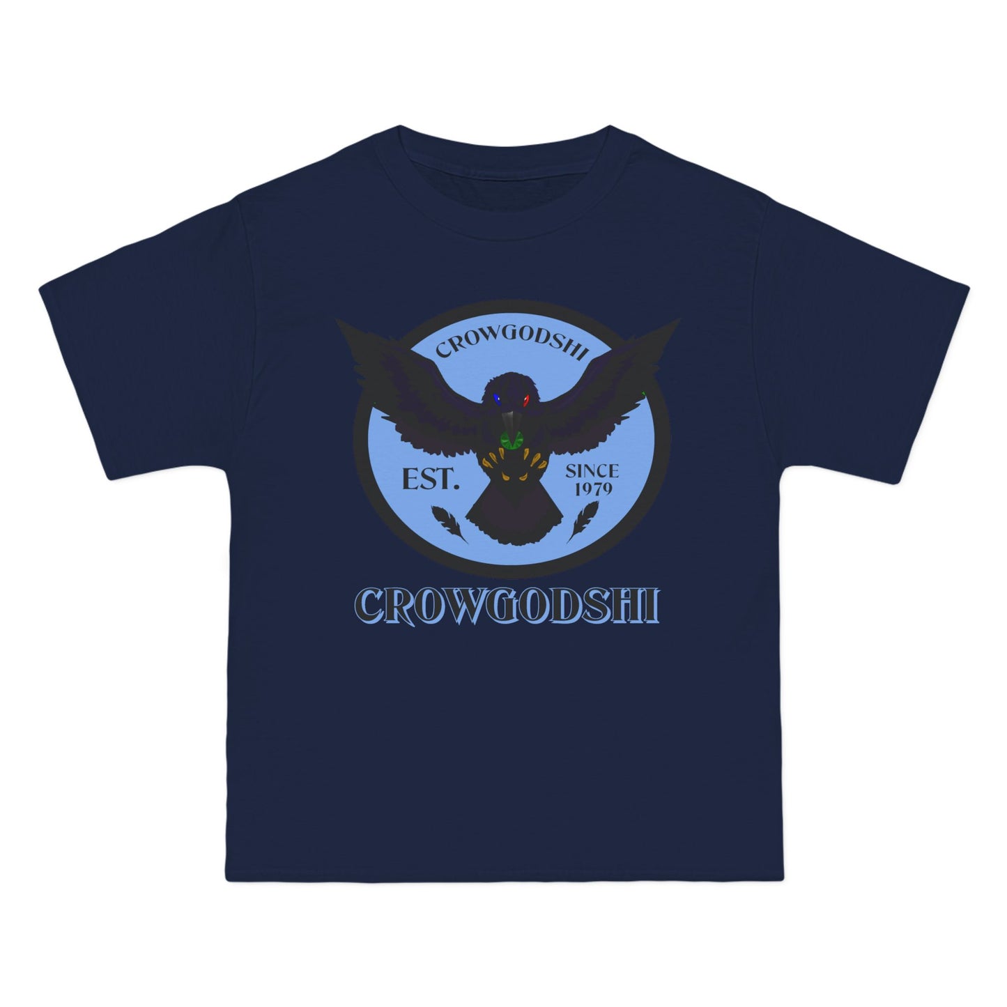 Crowgodshi First Generation Limited Edition Beefy-T®, CAROLINA BLUE LOGO