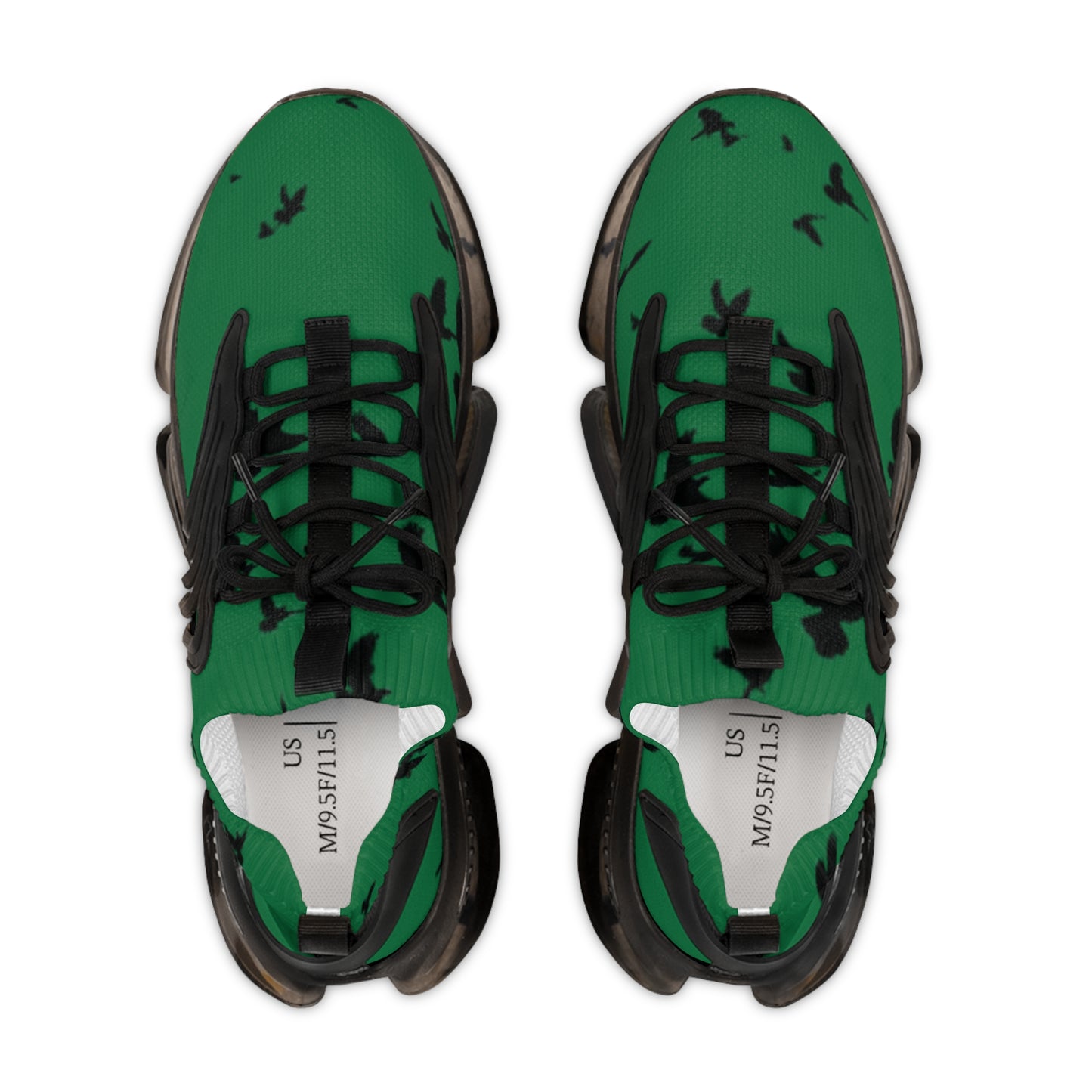 Crowgodshi Mesh Sneakers with Artistic Bird Print