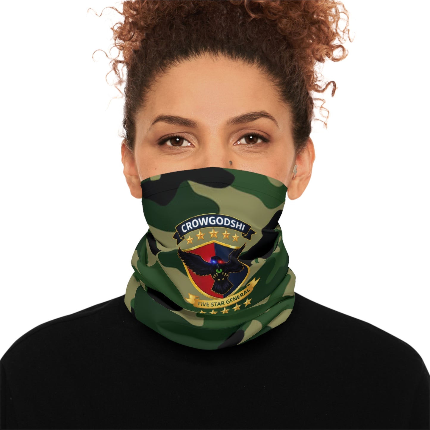 Camo Neck Gaiter — Military Crest Face Mask