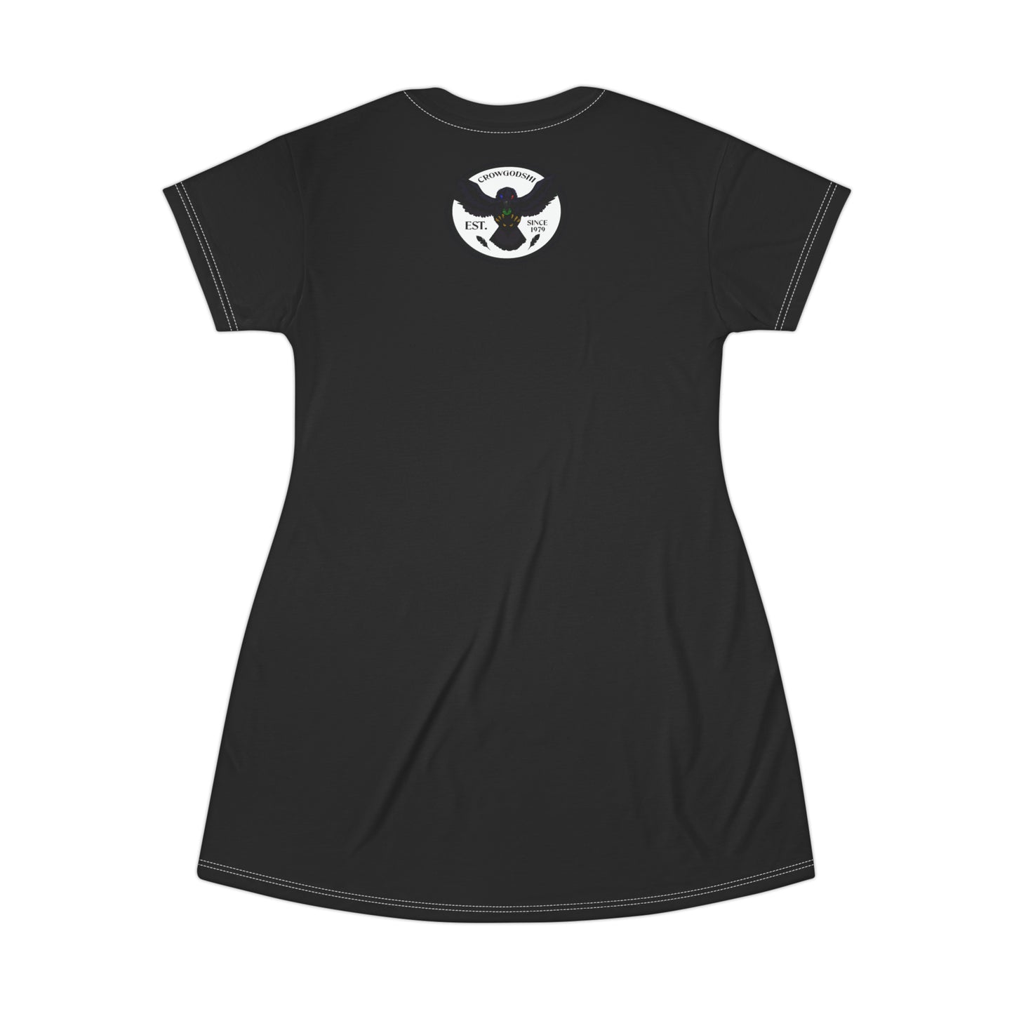 Crowgodshi Symbol T-Shirt Dress, WHITE LOGO