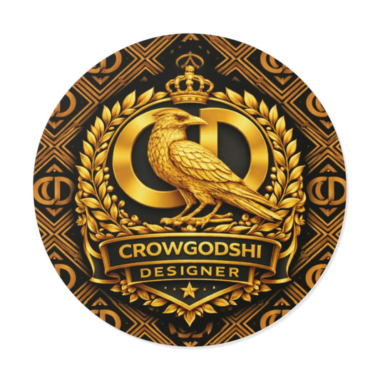 Crowgodshi Designer Round Vinyl Sticker
