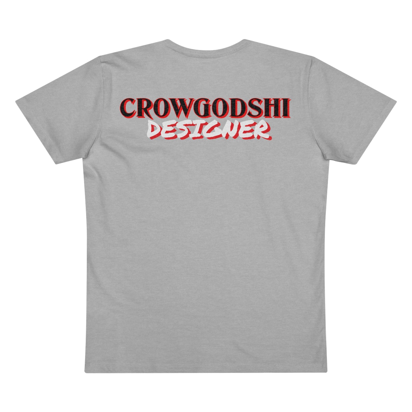 Crowgodshi Designer First Generation Men’s Presenter V-neck, RED LOGO