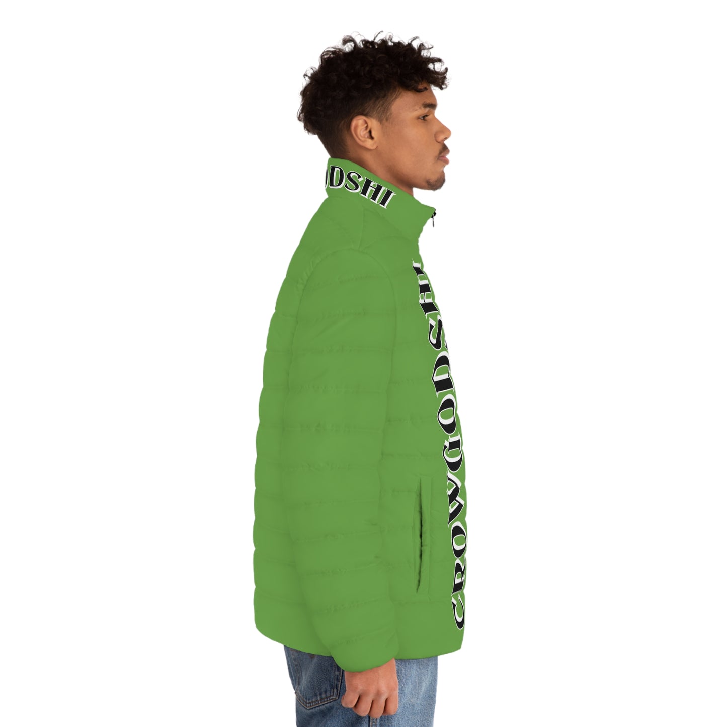 Men's CROWGODSHI Puffer Jacket, LIGHT GREEN