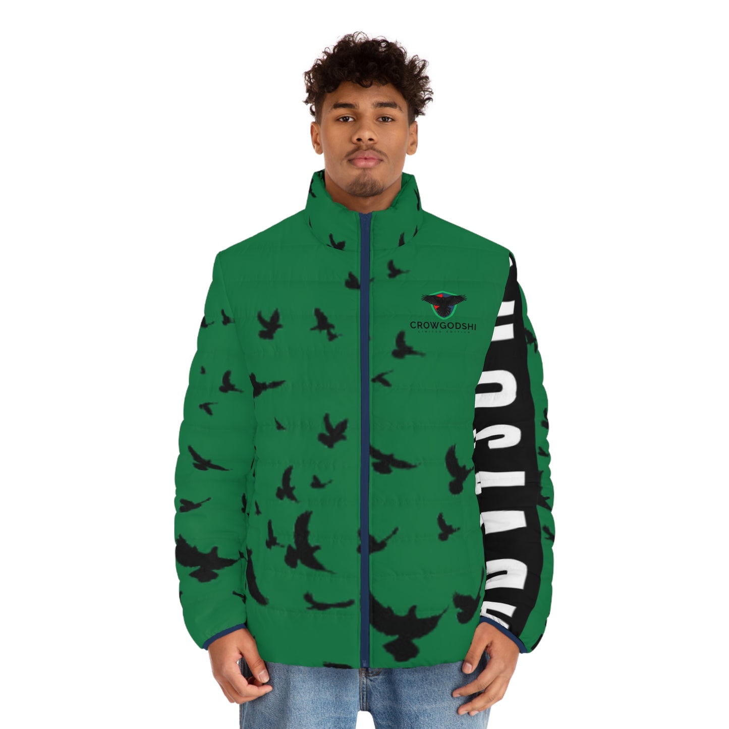 Crowgodshi Men's Puffer Jacket (AOP)