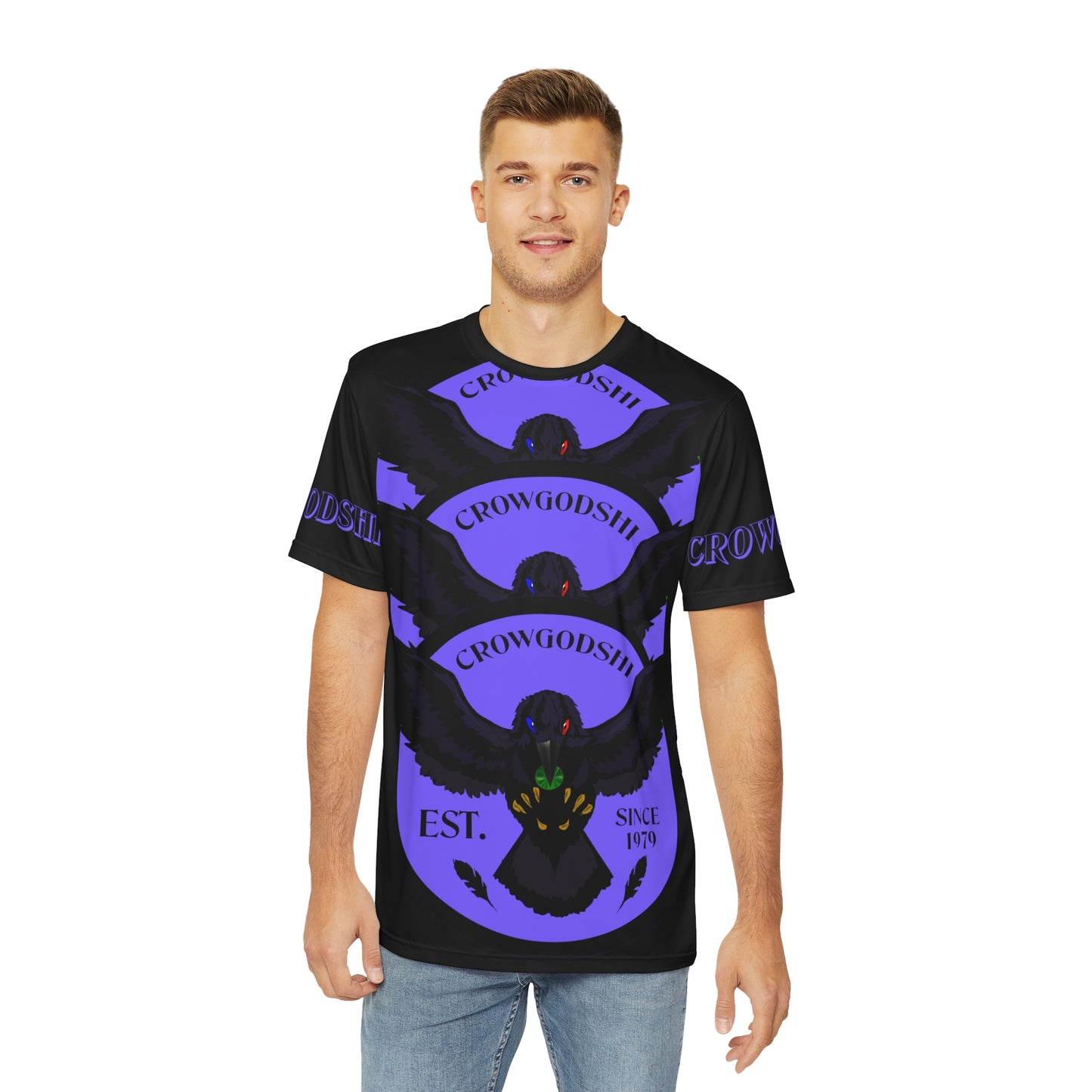 Special Edition Crowgodshi Designer T-shirt, PURPLE LOGO
