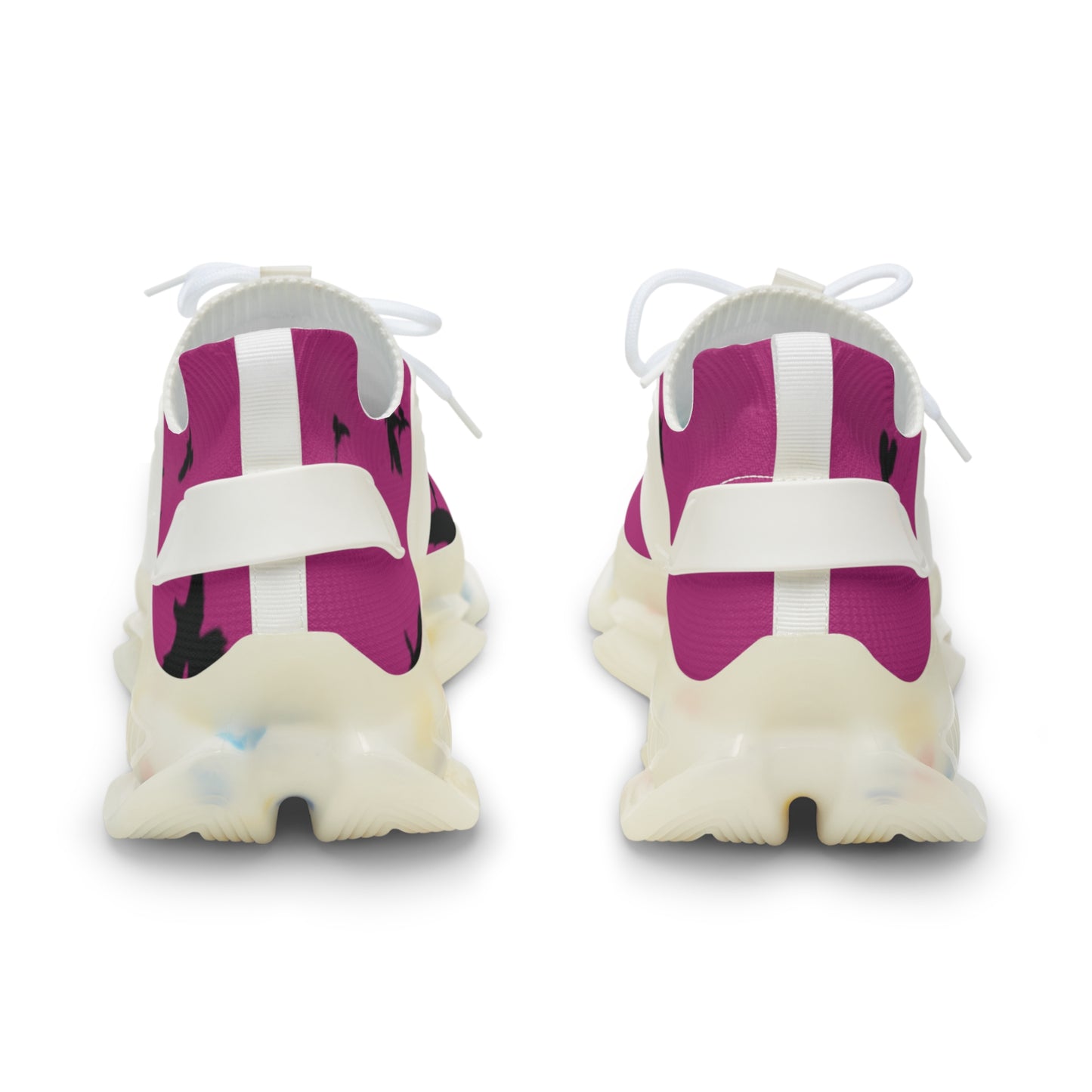 Crowgodshi Mesh Sneakers with Artistic Bird Print