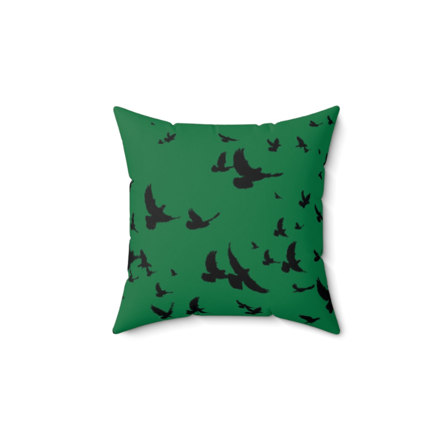 Nature-Inspired Square Pillow with Bird Silhouettes – Perfect for Home Decor