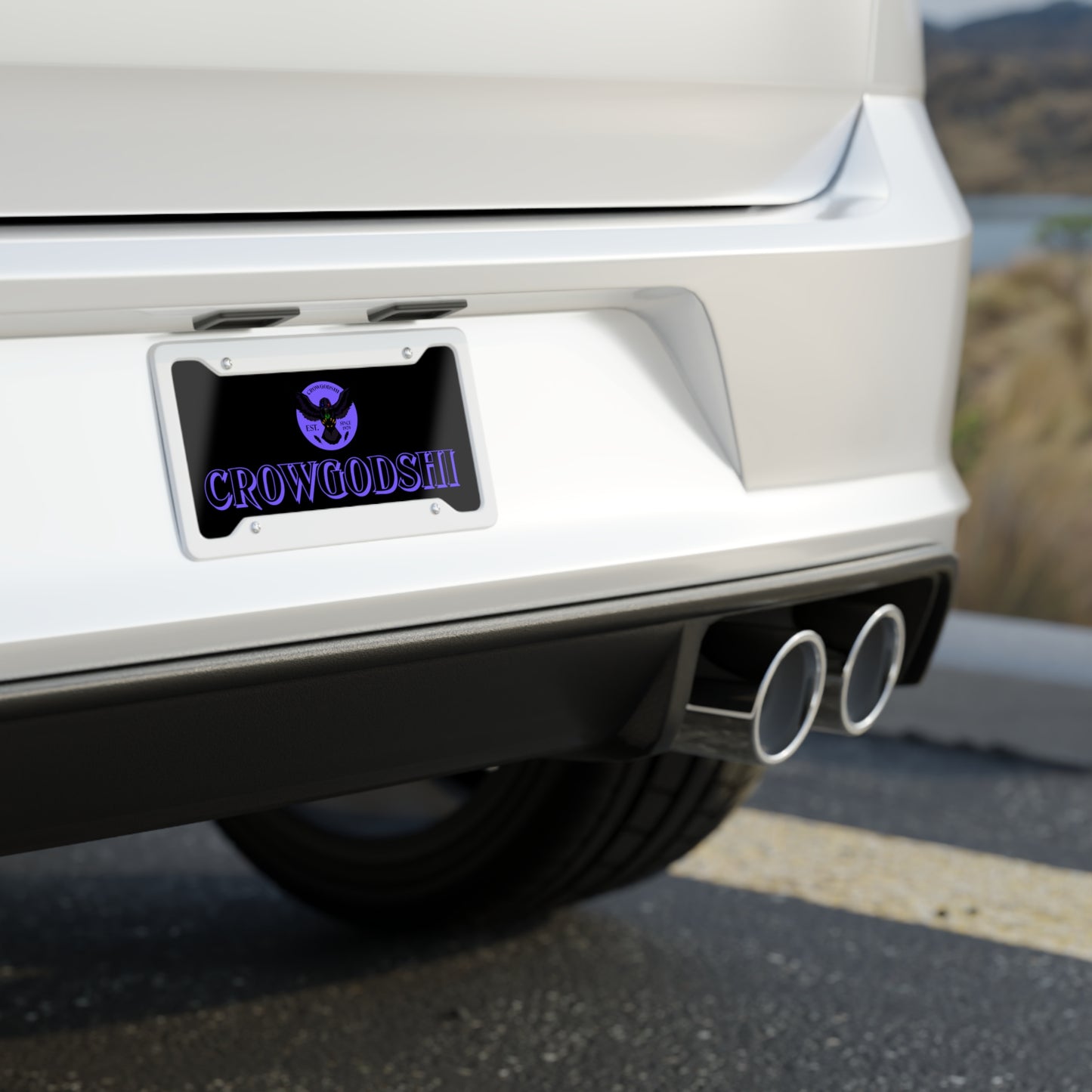 Crowgodshi License Plate, PURPLE