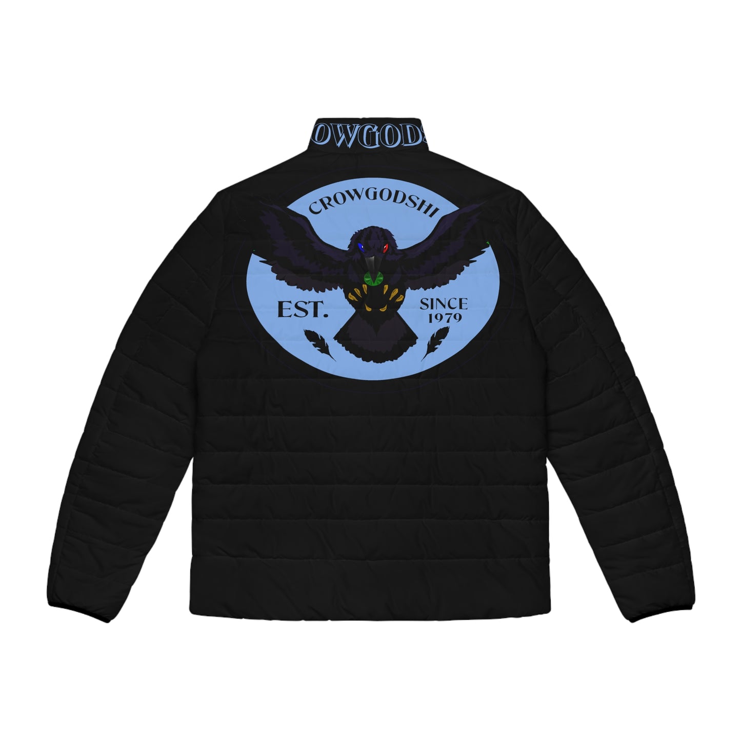 Men's 3rd GEN Puffer Jacket, BLACK W/ CAROLINA BLUE LOGO