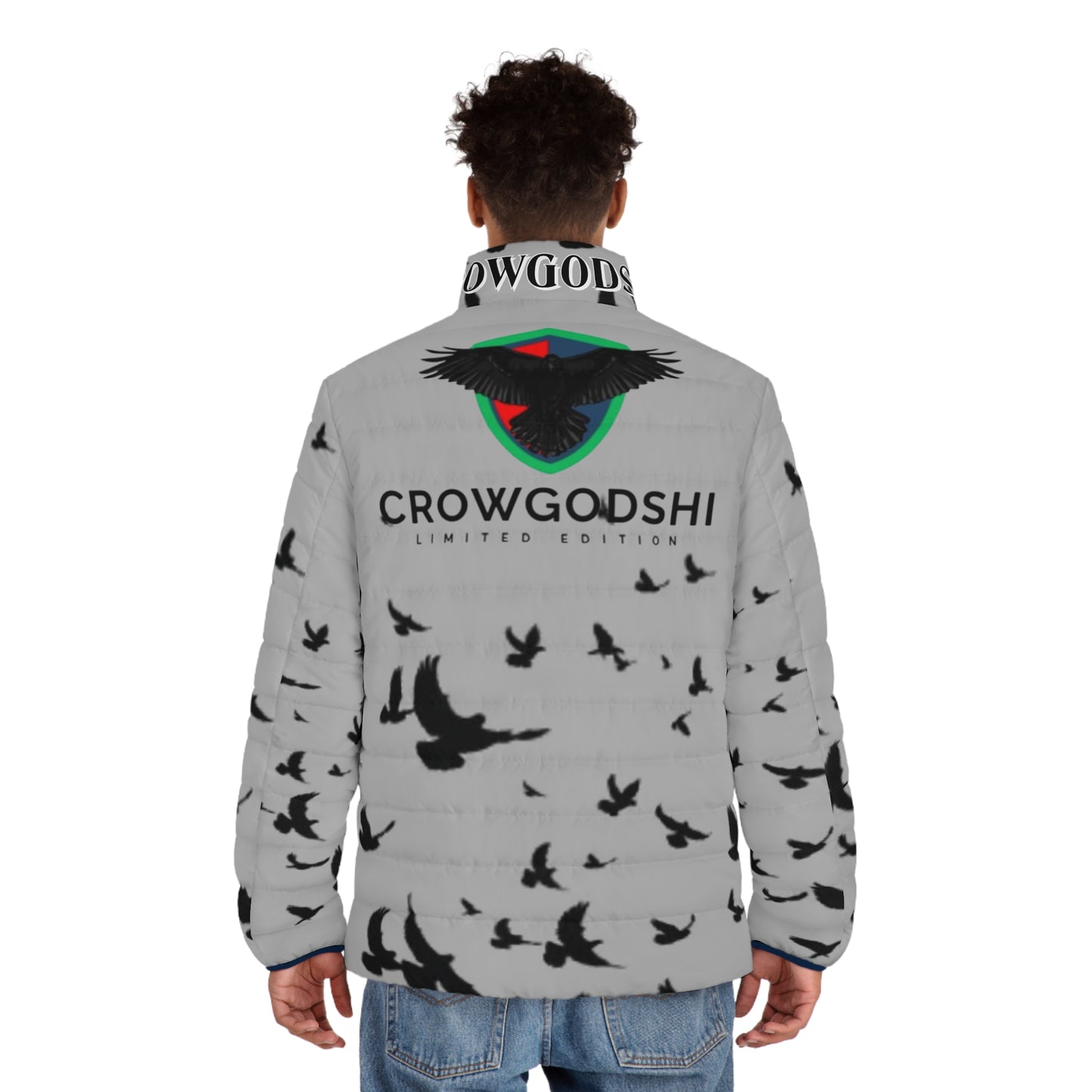 Crowgodshi Limited Edition Men's Puffer Jacket (LIGHT GRAY)