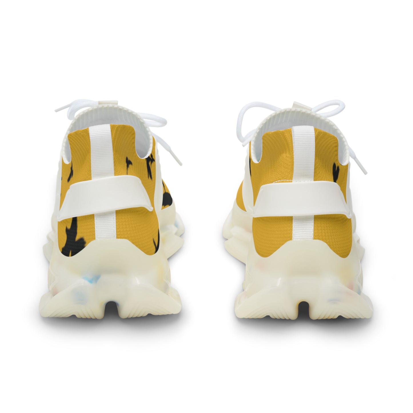 Crowgodshi Mesh Sneakers with Artistic Bird Print