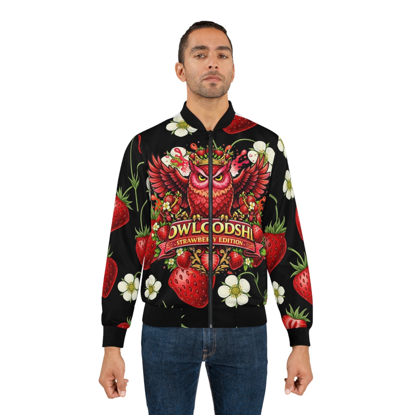 OwlGodShi  Strawberry Edition Bomber Jacket