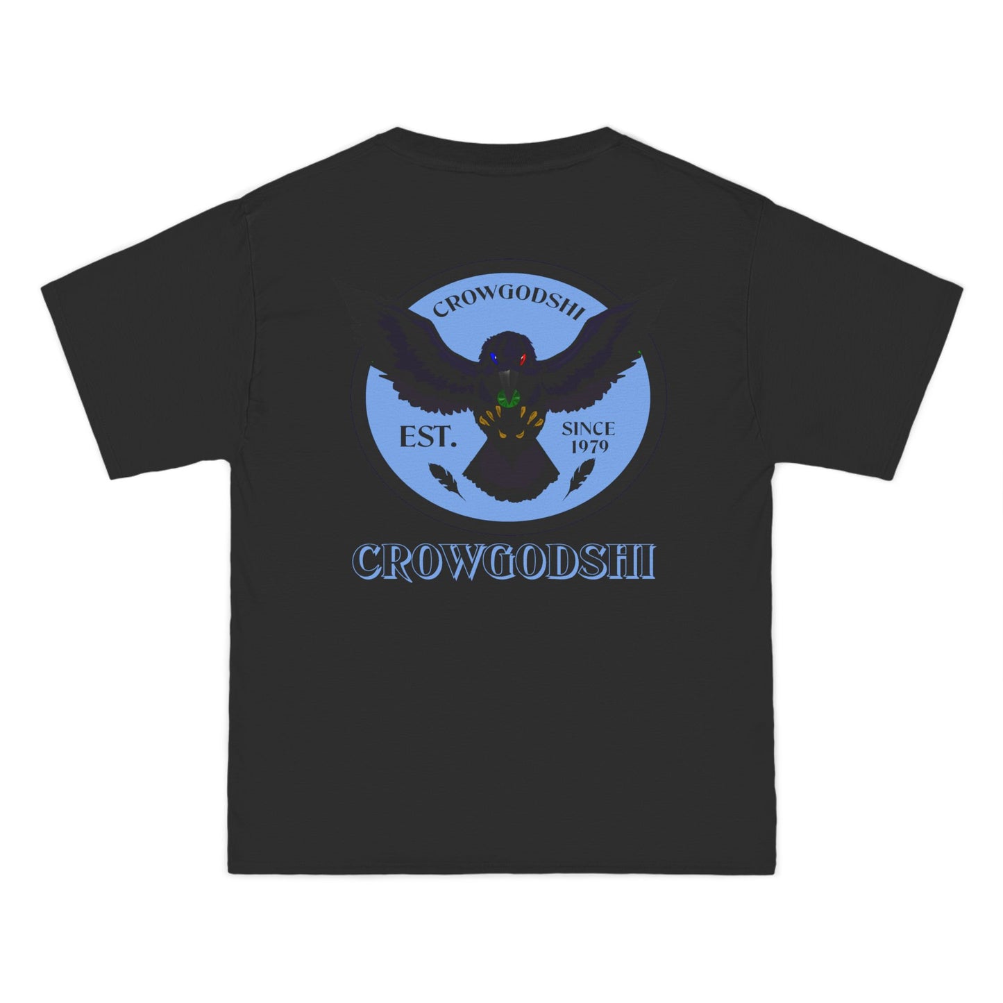 Crowgodshi First Generation Limited Edition Beefy-T®, CAROLINA BLUE LOGO
