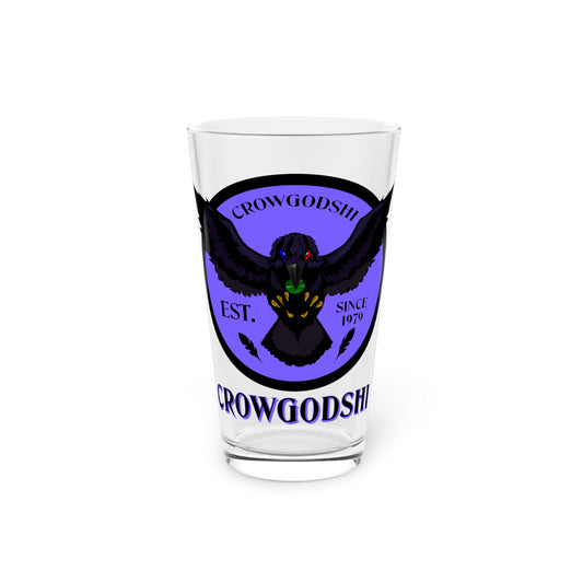 Purple Logo Crowgodshi Pint Glass, 16oz