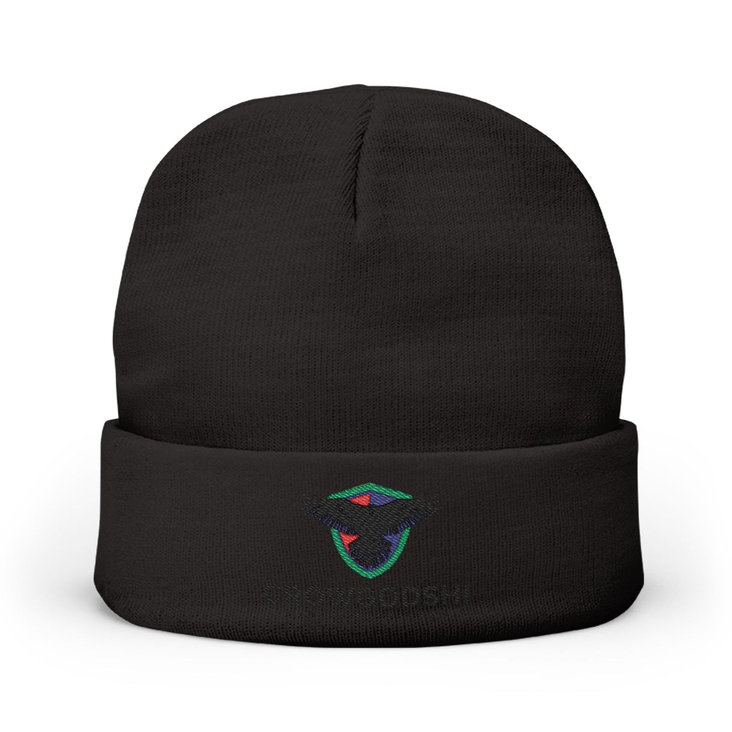 CROWGODSHI Stylish Embroidered Knit Beanie