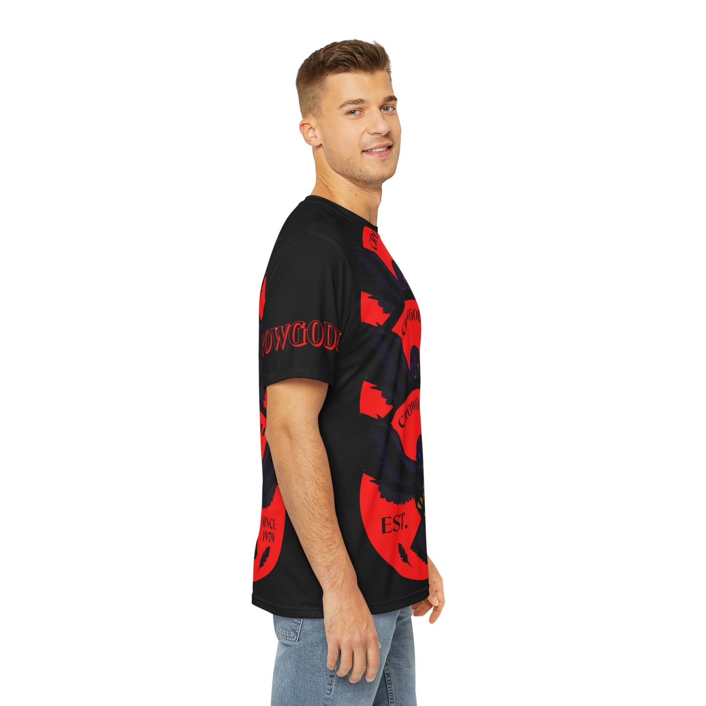 Special Edition Crowgodshi Designer T-shirt, RED LOGO