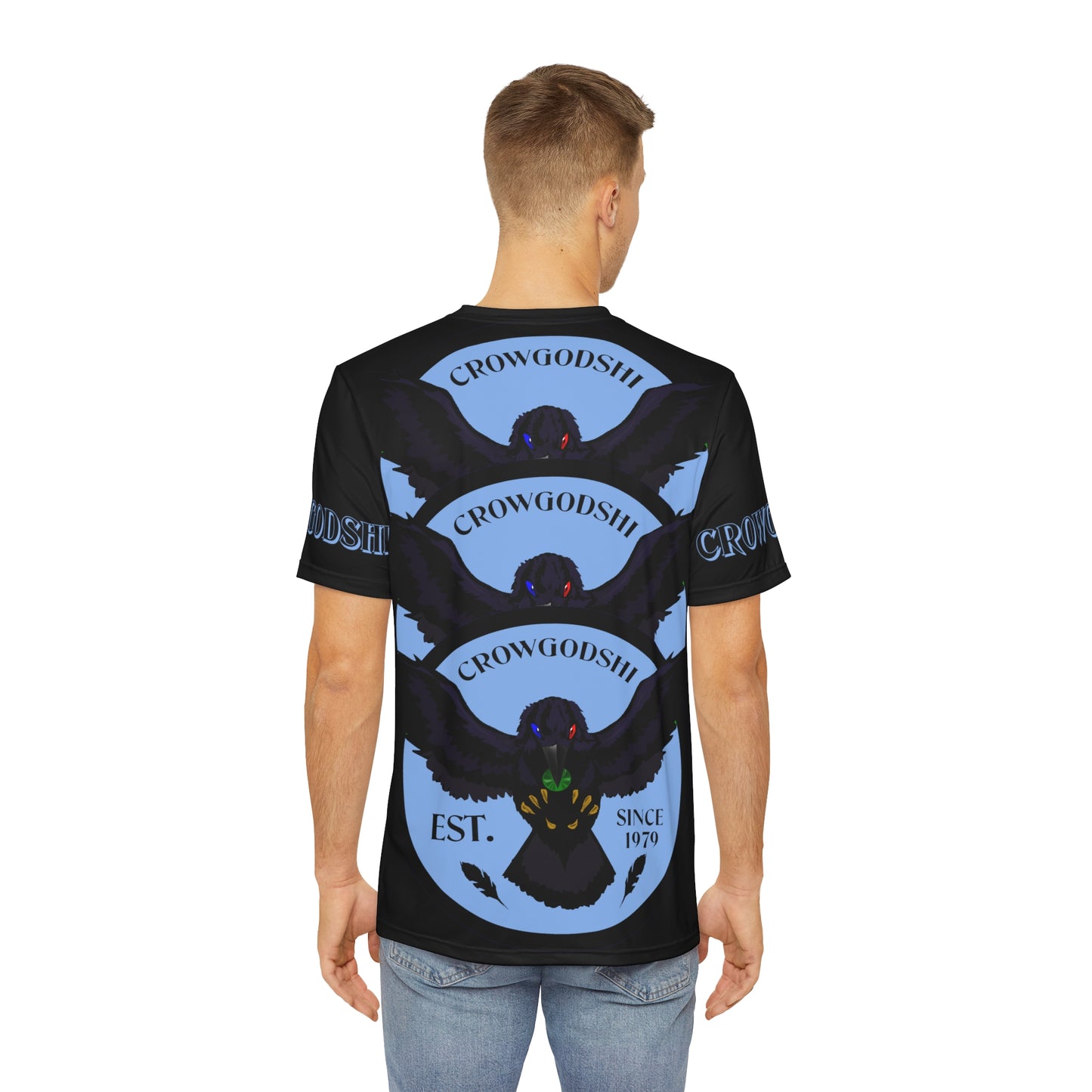 Special Edition Crowgodshi Designer T-shirt, CAROLINA BLUE LOGO