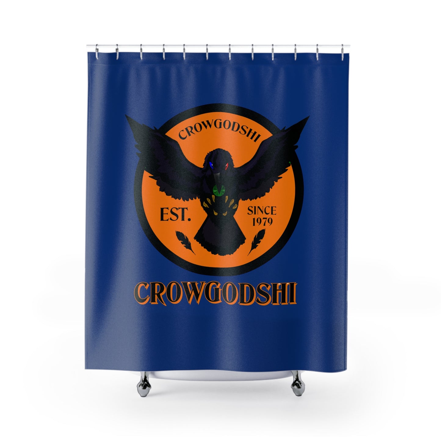 Crowgodshi First Generation Shower Curtain, ORANGE LOGO