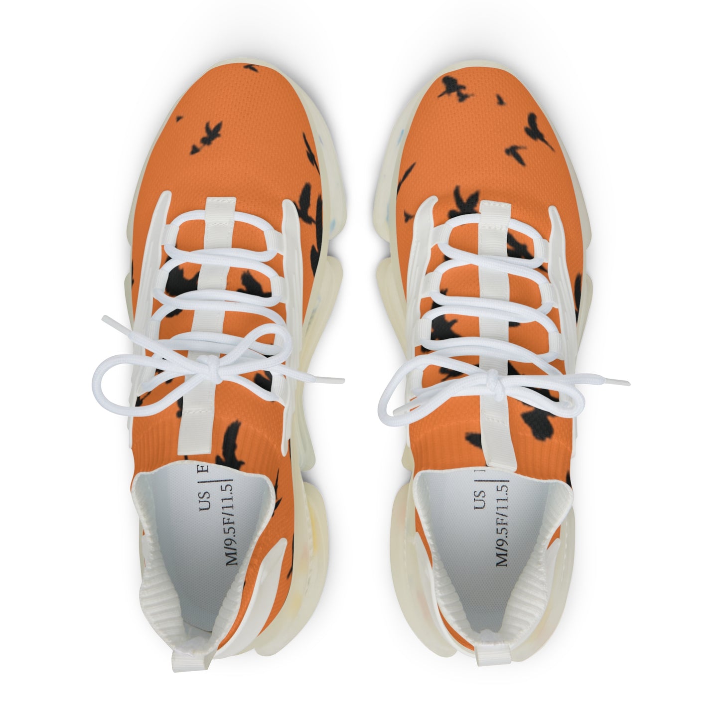 Crowgodshi Mesh Sneakers with Artistic Bird Print