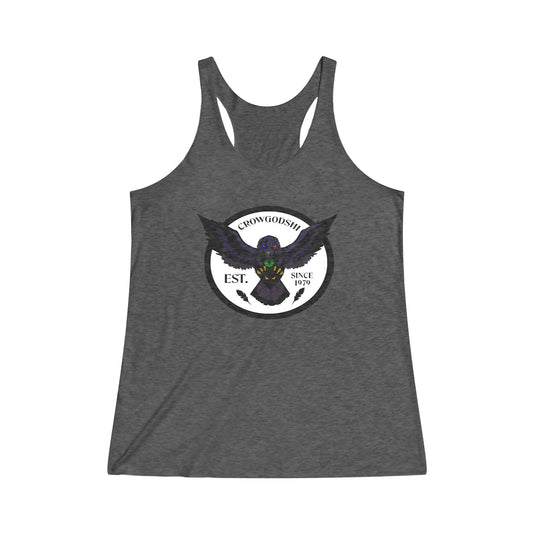 Women's Crowgodshi First Generation Limited Edition Tank Top, WHITE LOGO