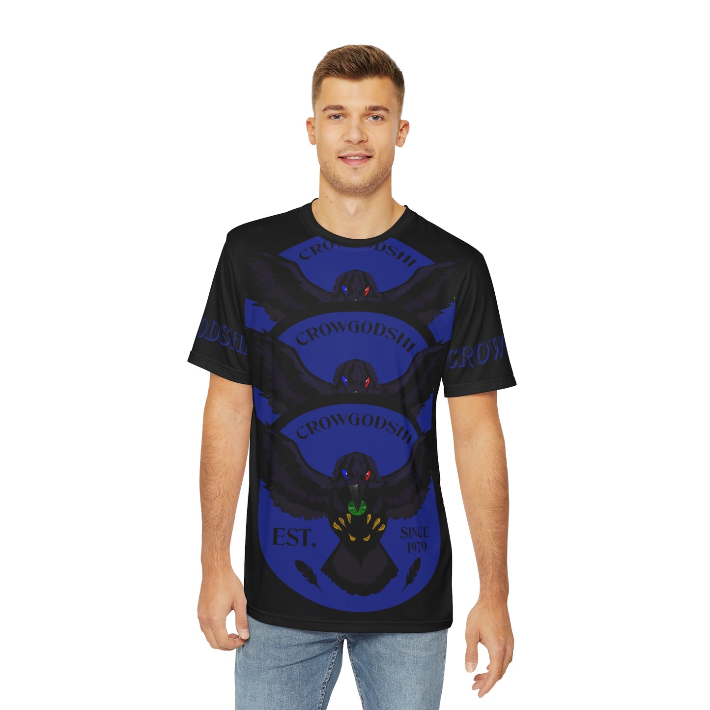 Special Edition Crowgodshi Designer T-shirt, DUKE BLUE LOGO