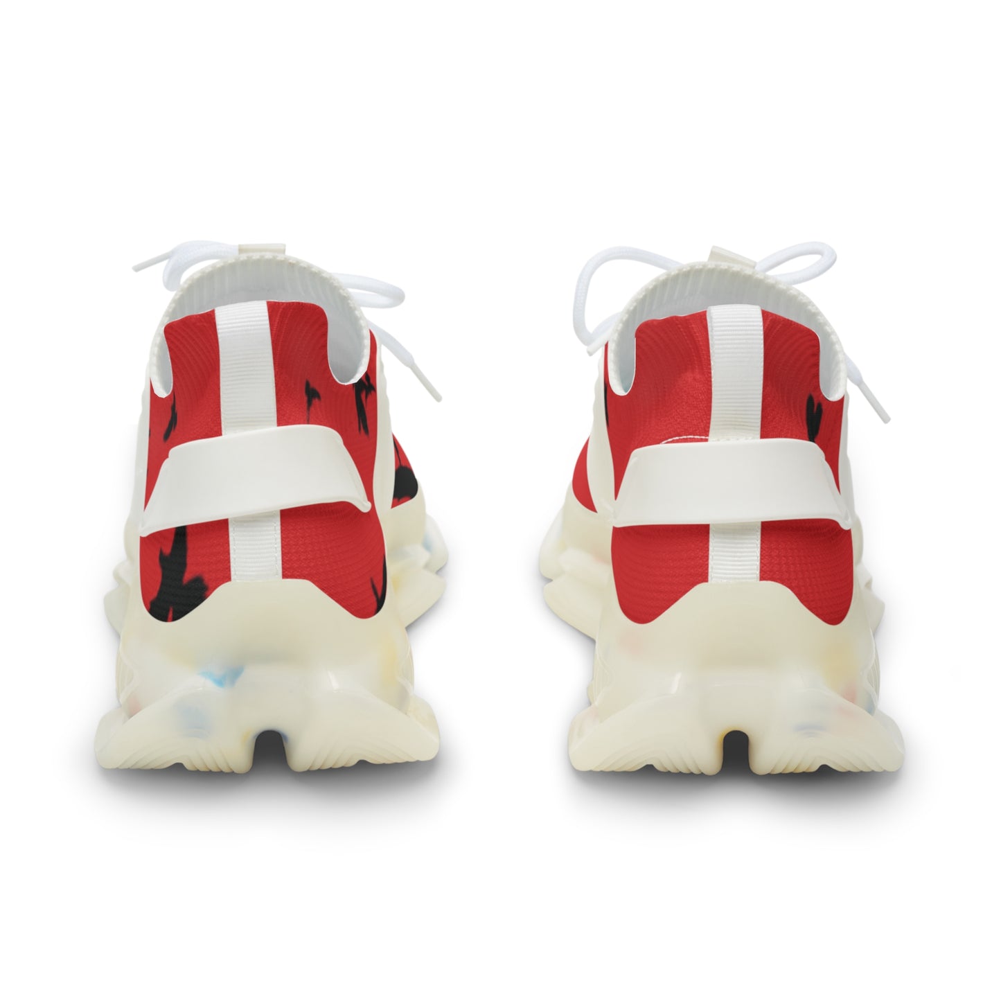 Crowgodshi Mesh Sneakers with Artistic Bird Print