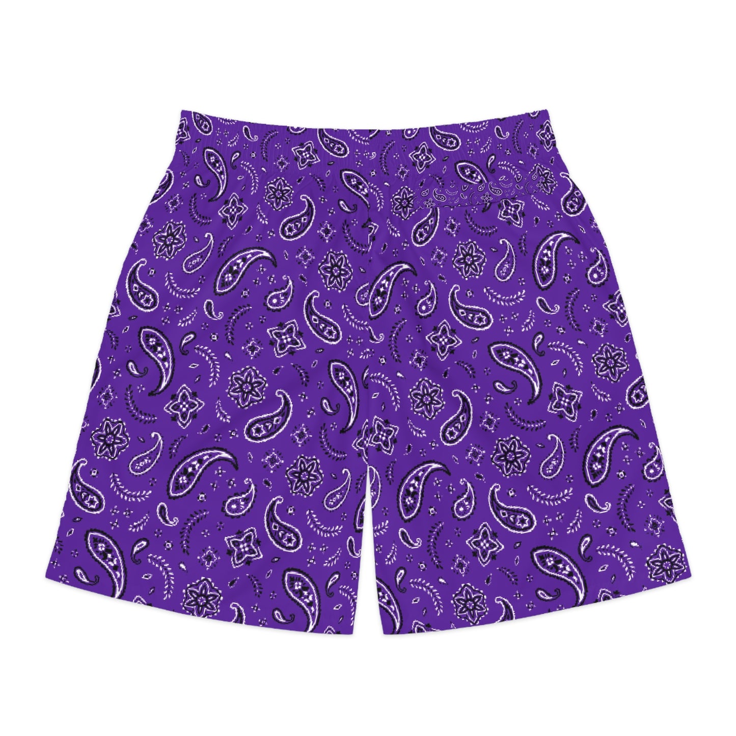 Crowgodshi Men's Purple Colors Hawaiian Shorts