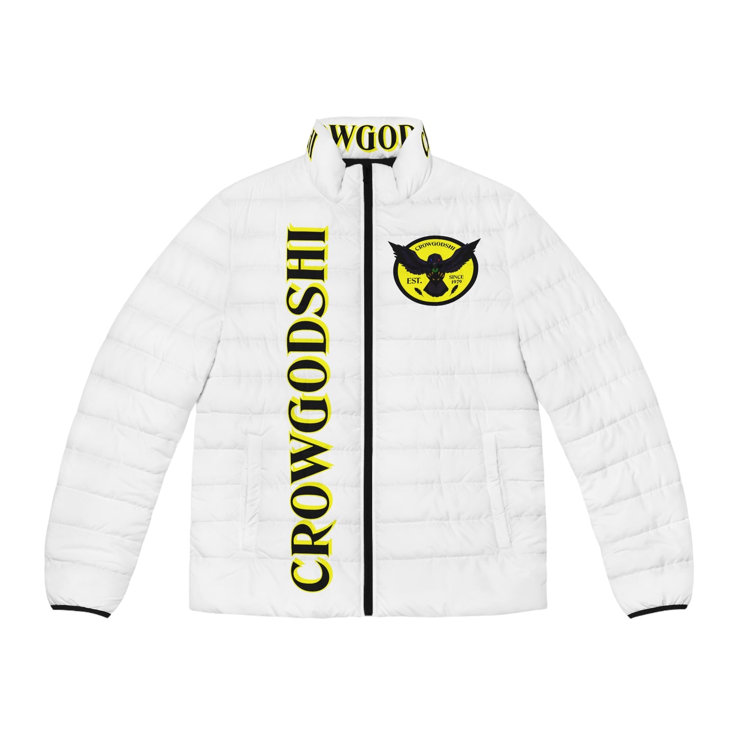 Men's 3rd GEN Puffer Jacket, BLACK W/ YELLOW LOGO