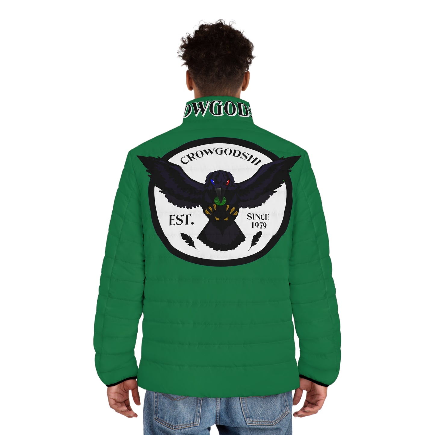 3rd Generation Men's CROWGODSHI Puffer Jacket, DARK GREEN
