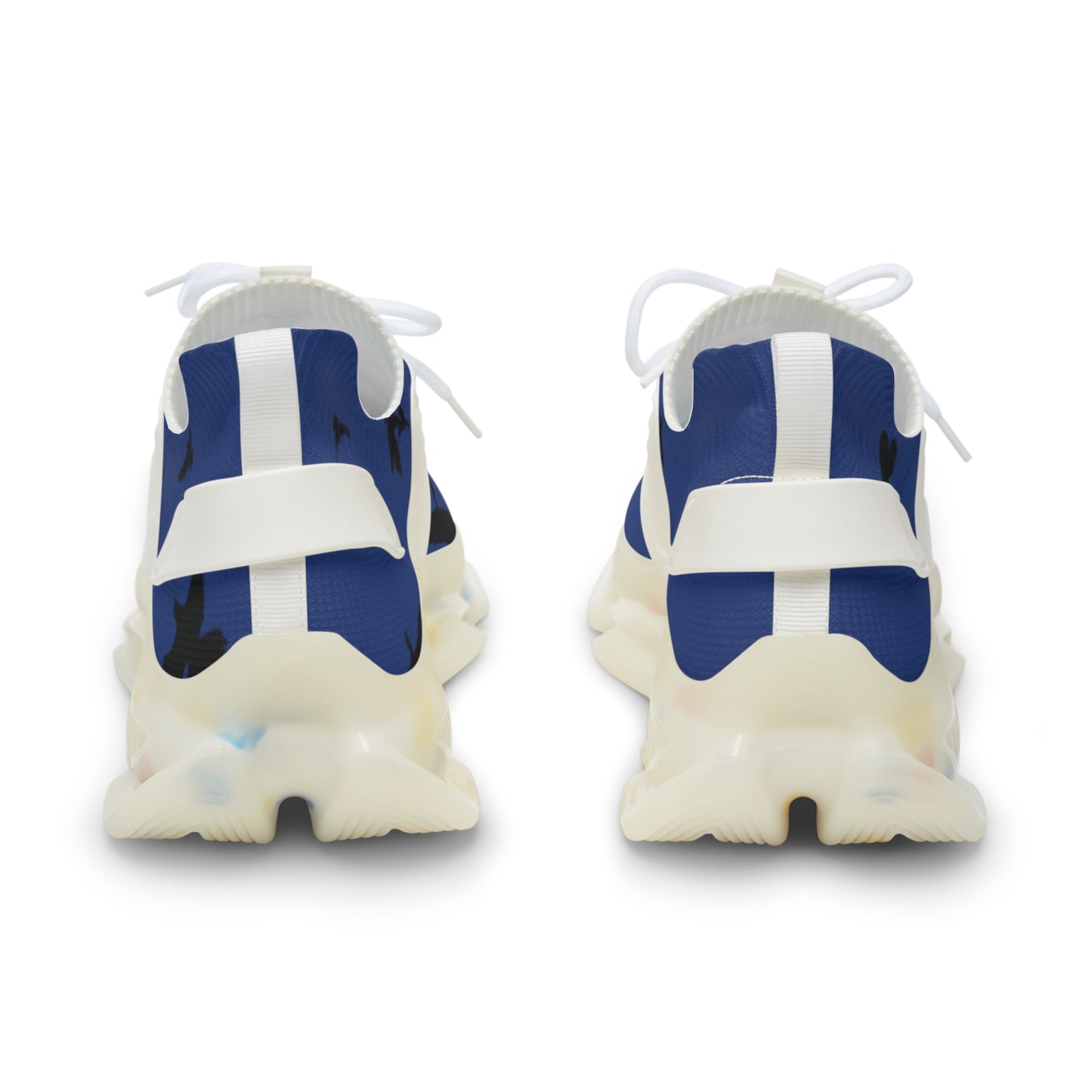 Crowgodshi Mesh Sneakers with Artistic Bird Print