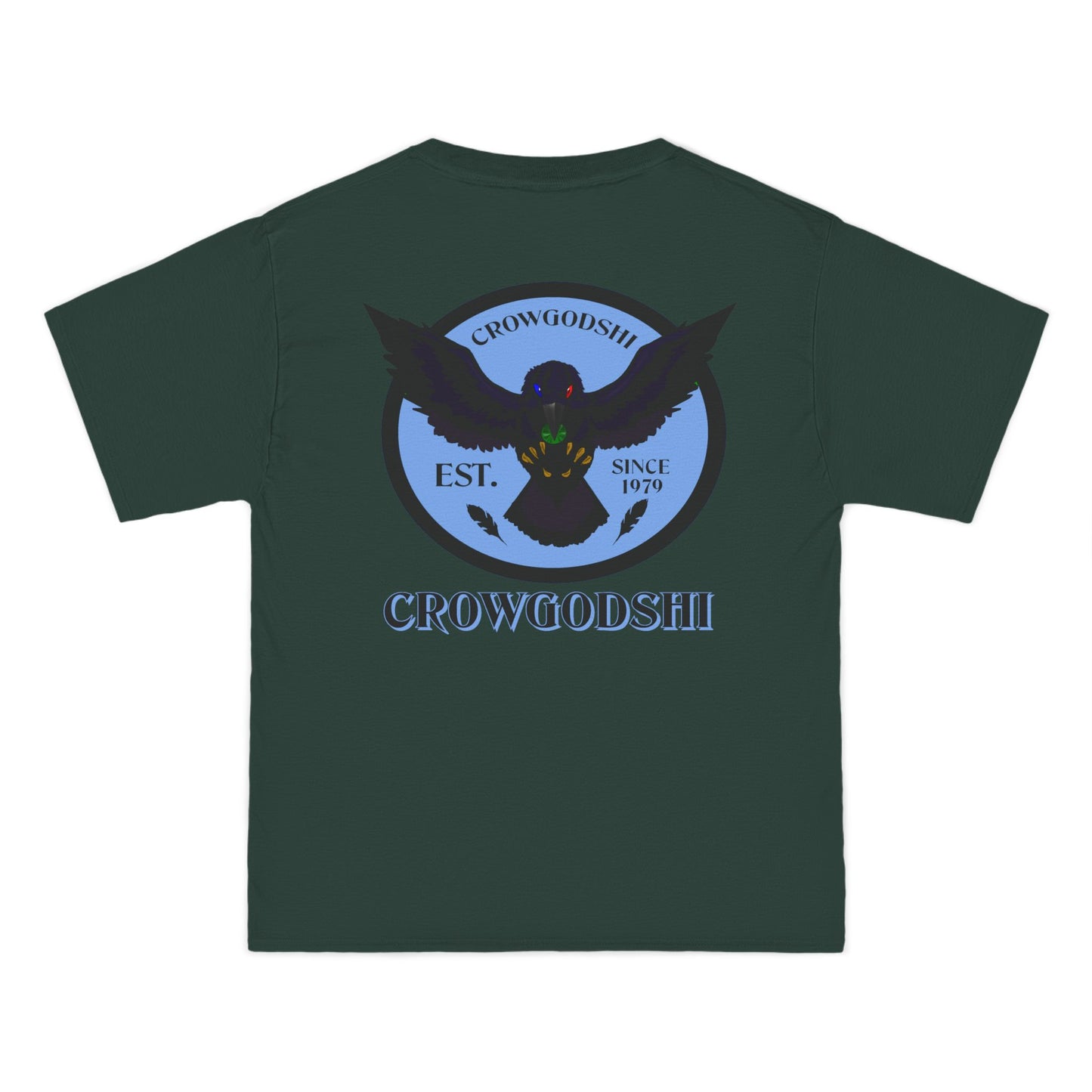 Crowgodshi First Generation Limited Edition Beefy-T®, CAROLINA BLUE LOGO