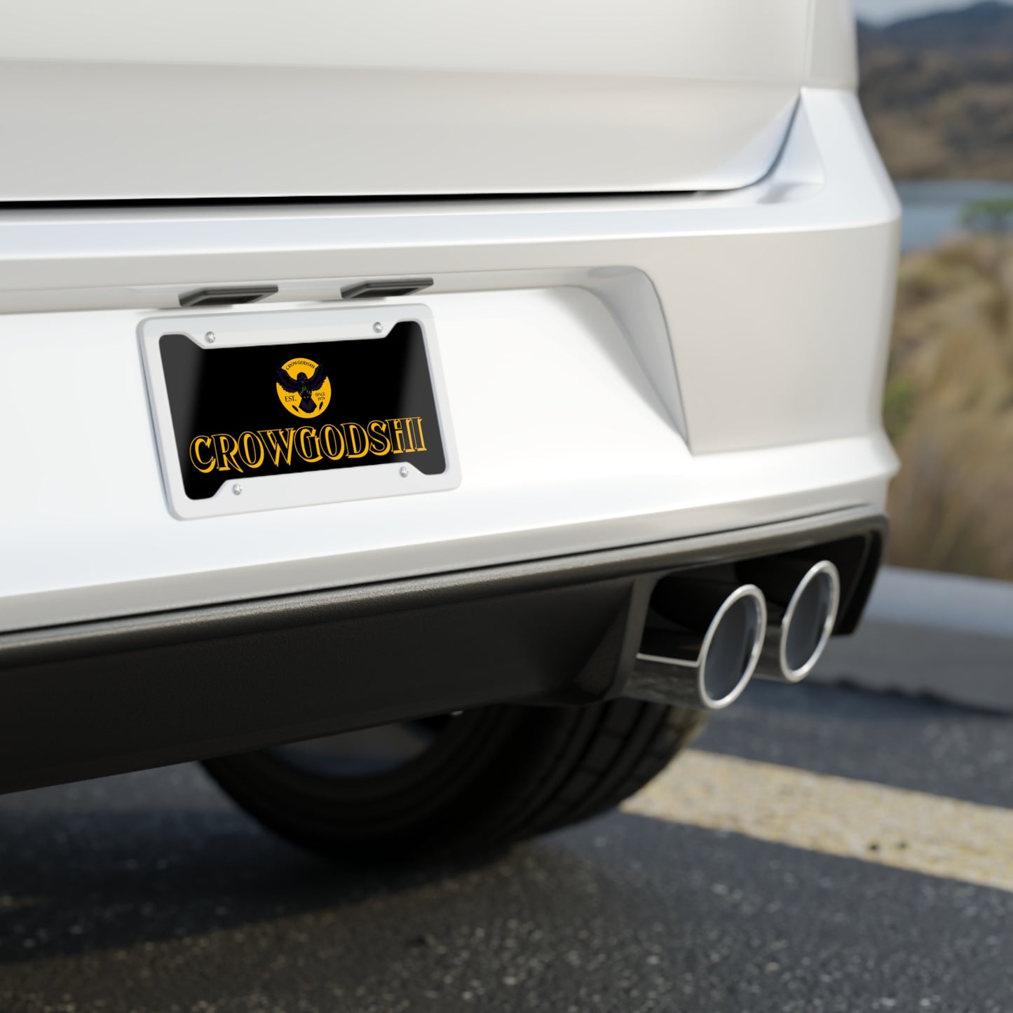 Crowgodshi License Plate, GOLD