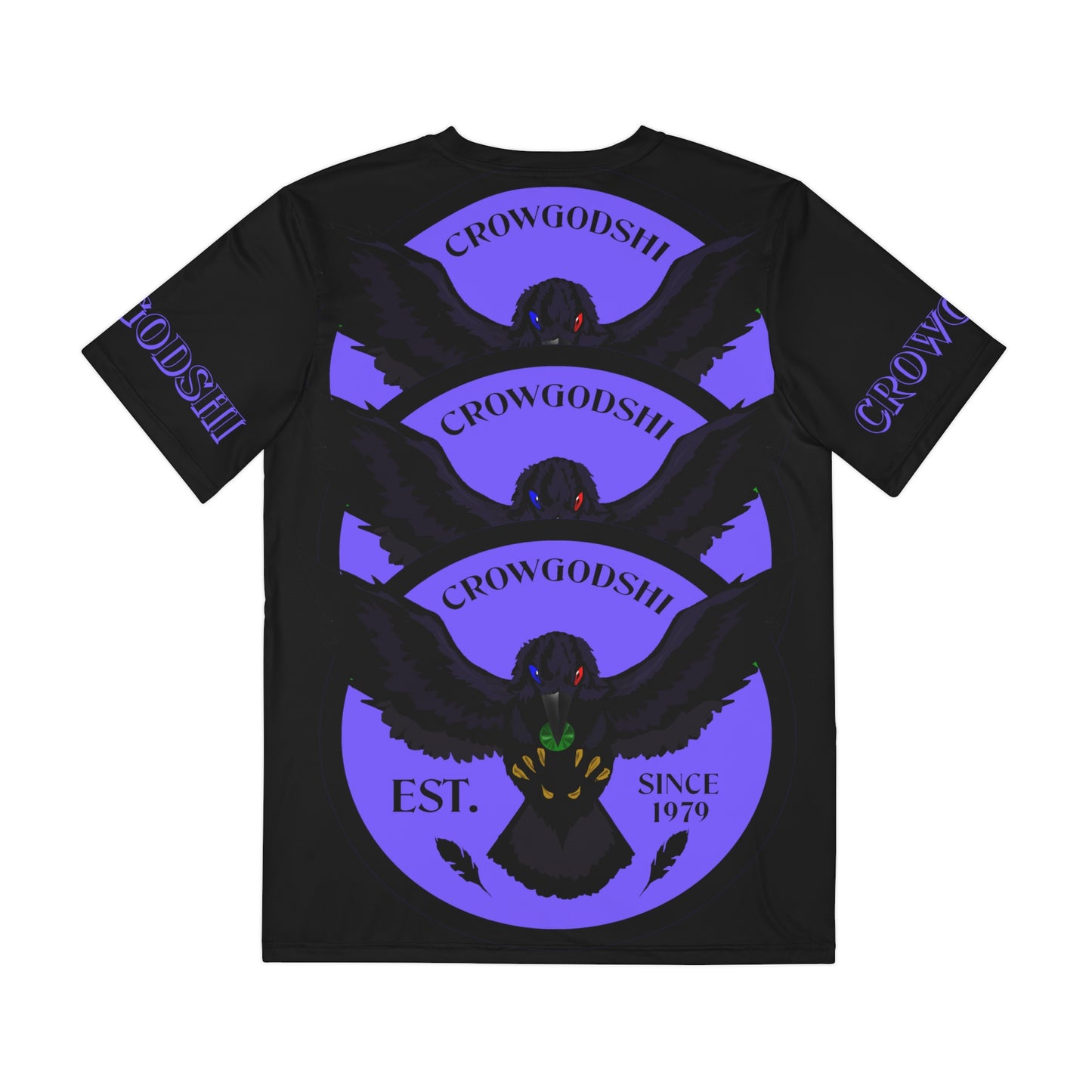 Special Edition Crowgodshi Designer T-shirt, PURPLE LOGO