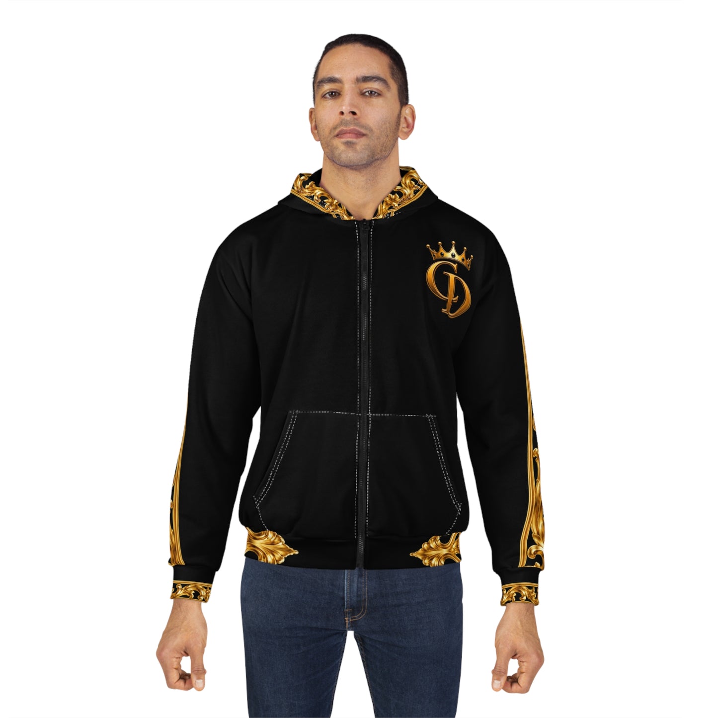 Crowgodshi Designer Zip Hoodie