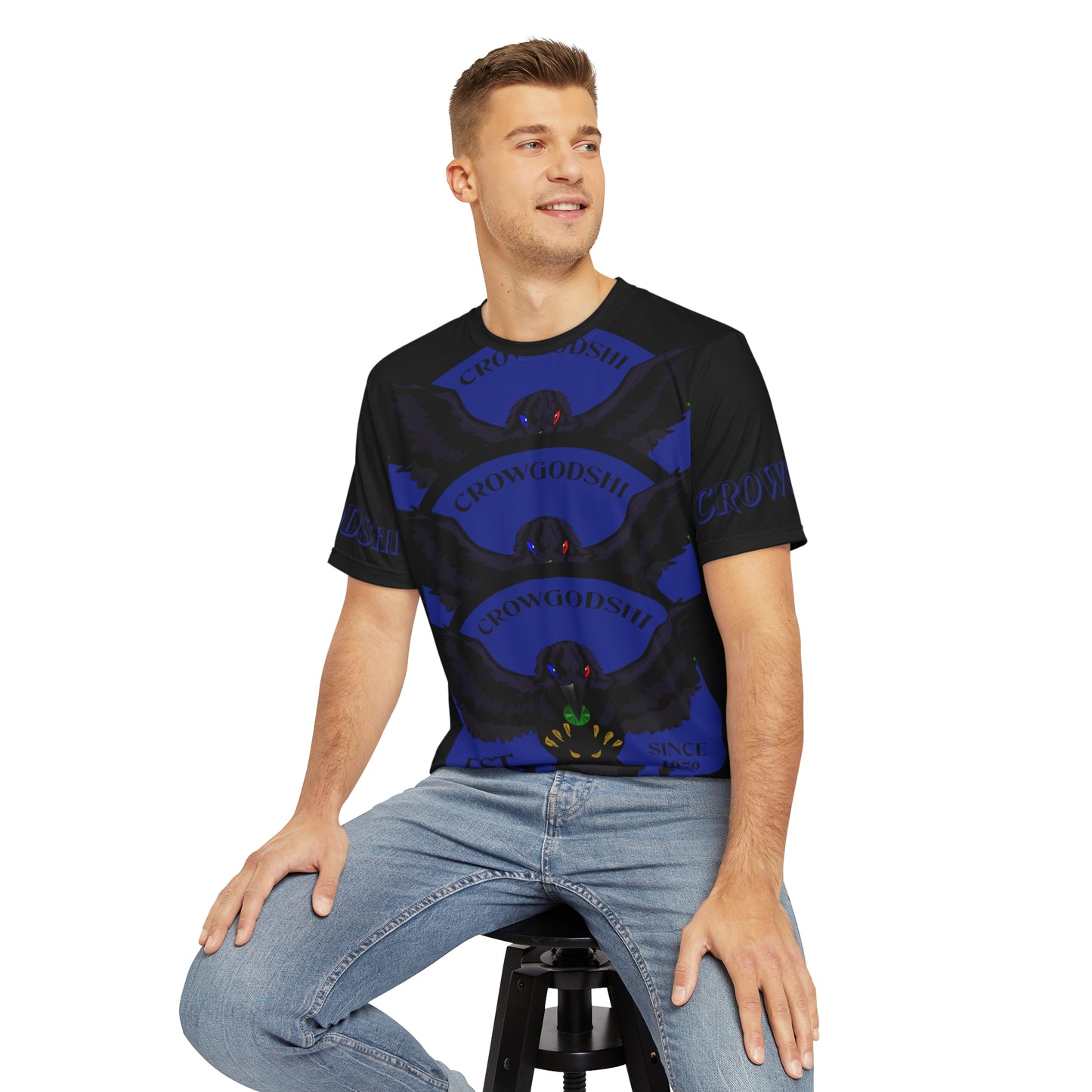 Special Edition Crowgodshi Designer T-shirt, DUKE BLUE LOGO
