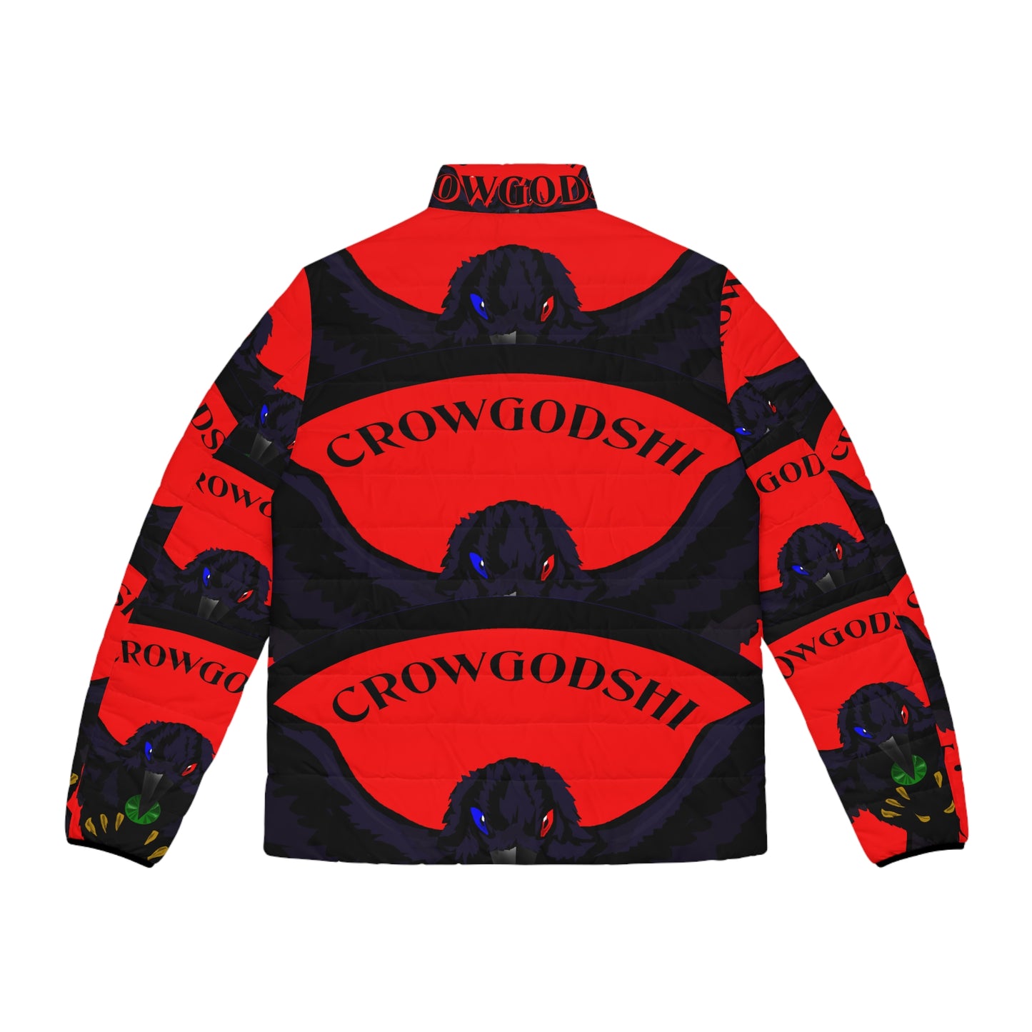 Men's Special Edition Crowgodshi Puffer Jacket, RED LOGO