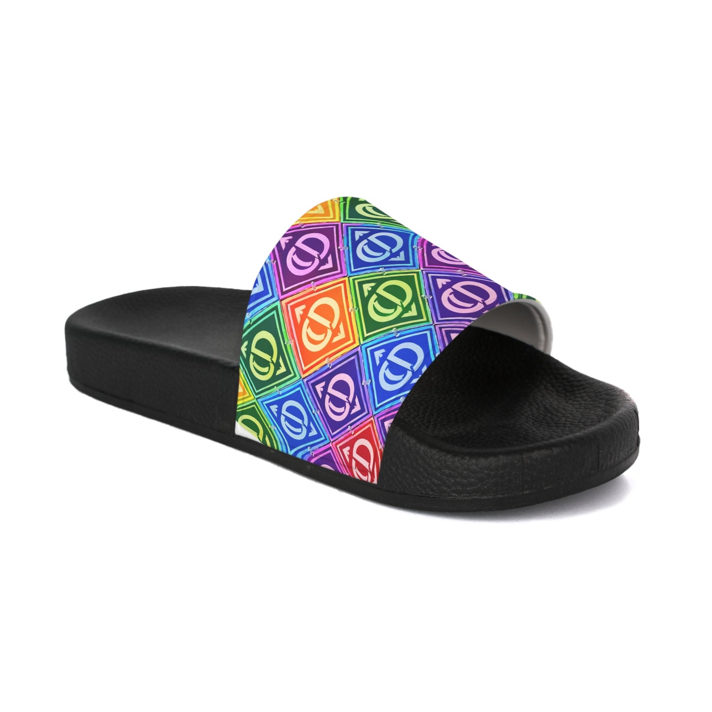 Crowgodshi Designer  Women's Luxury Black Pool Slides