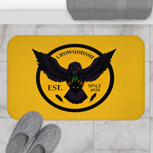 Crowgodshi First Generation Bath Mat, GOLD LOGO