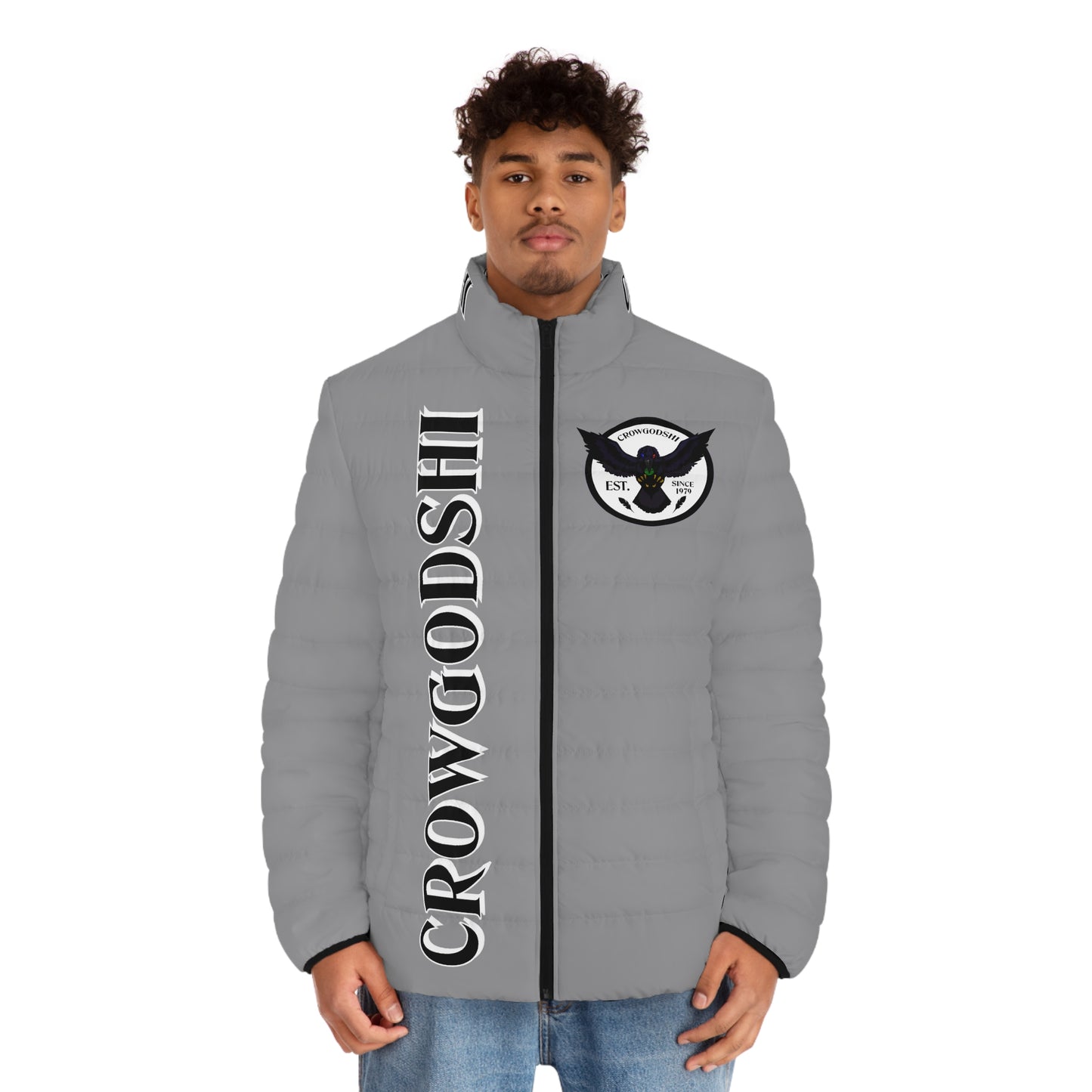 3rd Generation Men's CROWGODSHI Puffer Jacket, GREY