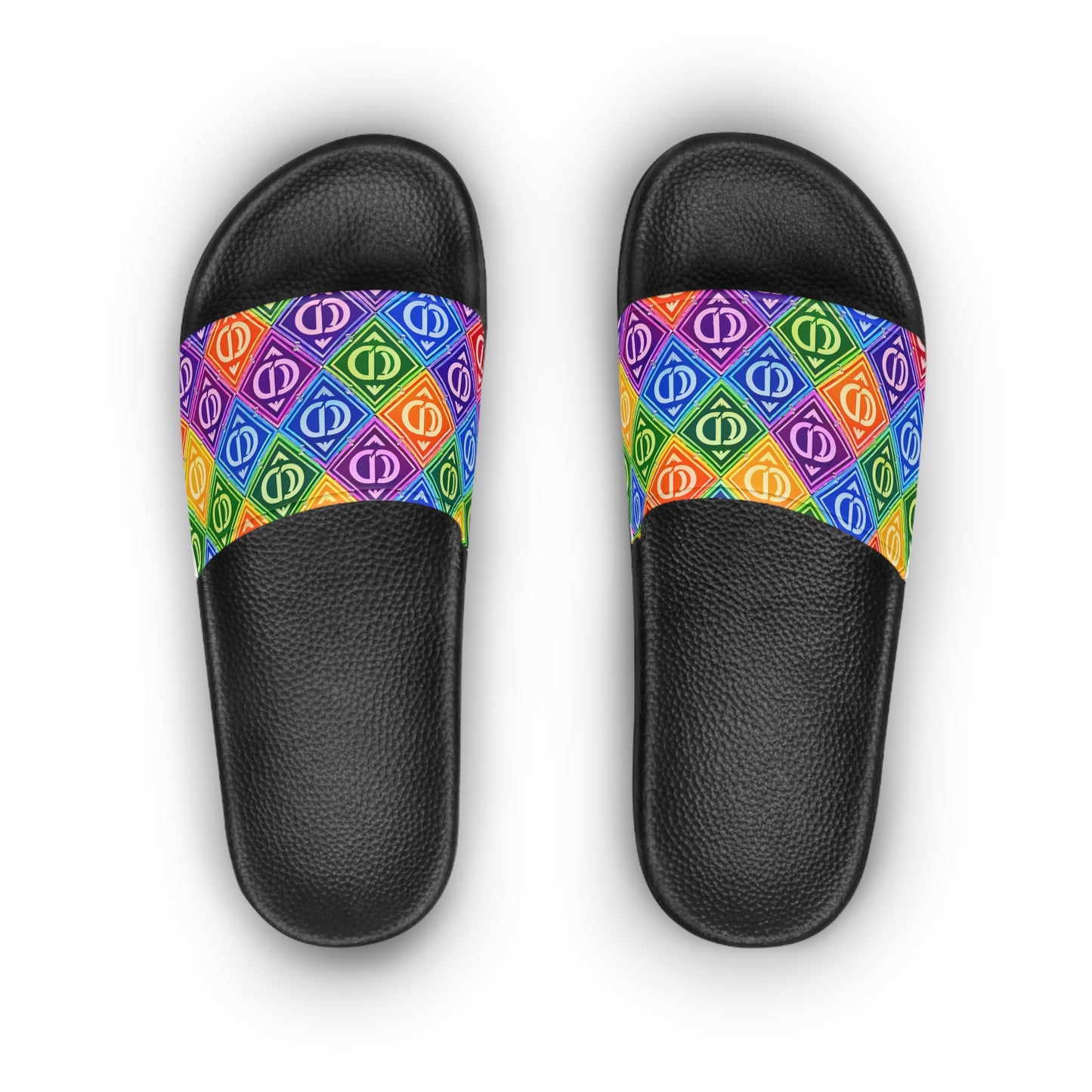 Crowgodshi Designer  Women's Luxury Black Pool Slides