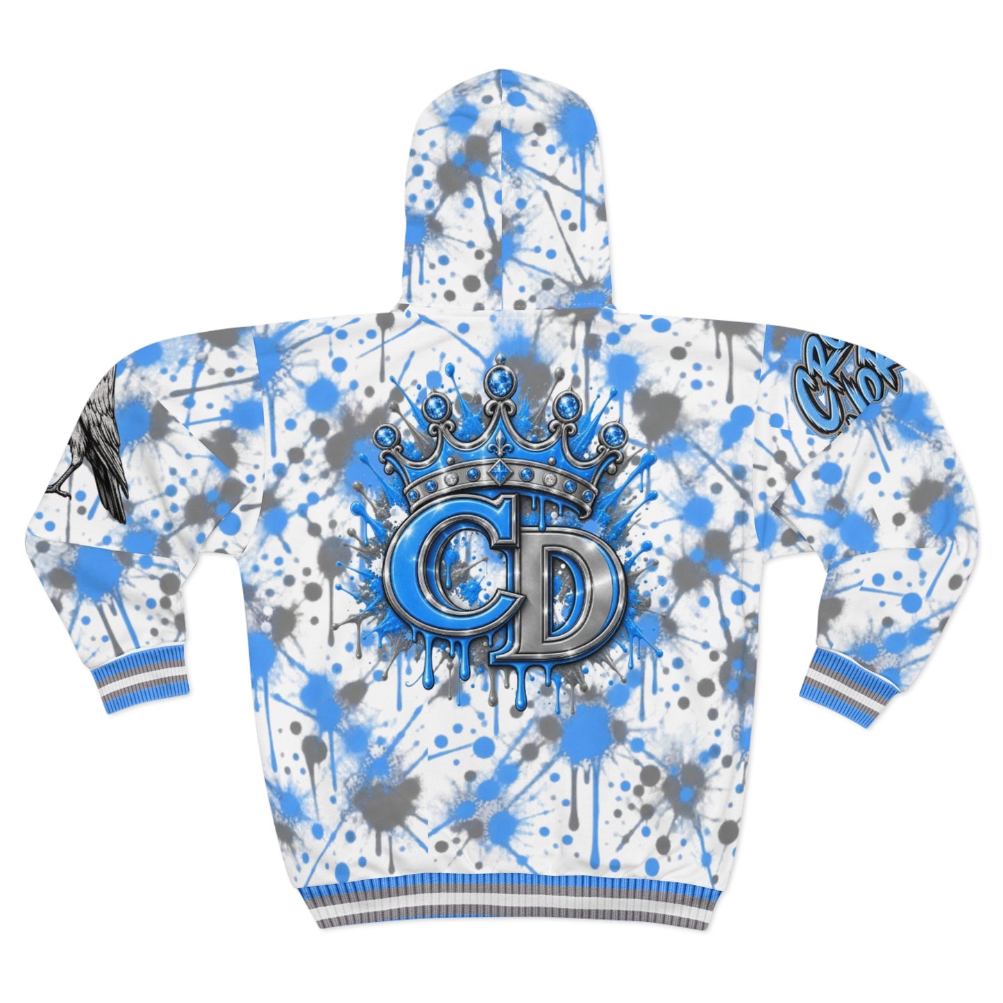 Crowgodshi Designer Zip Hoodie