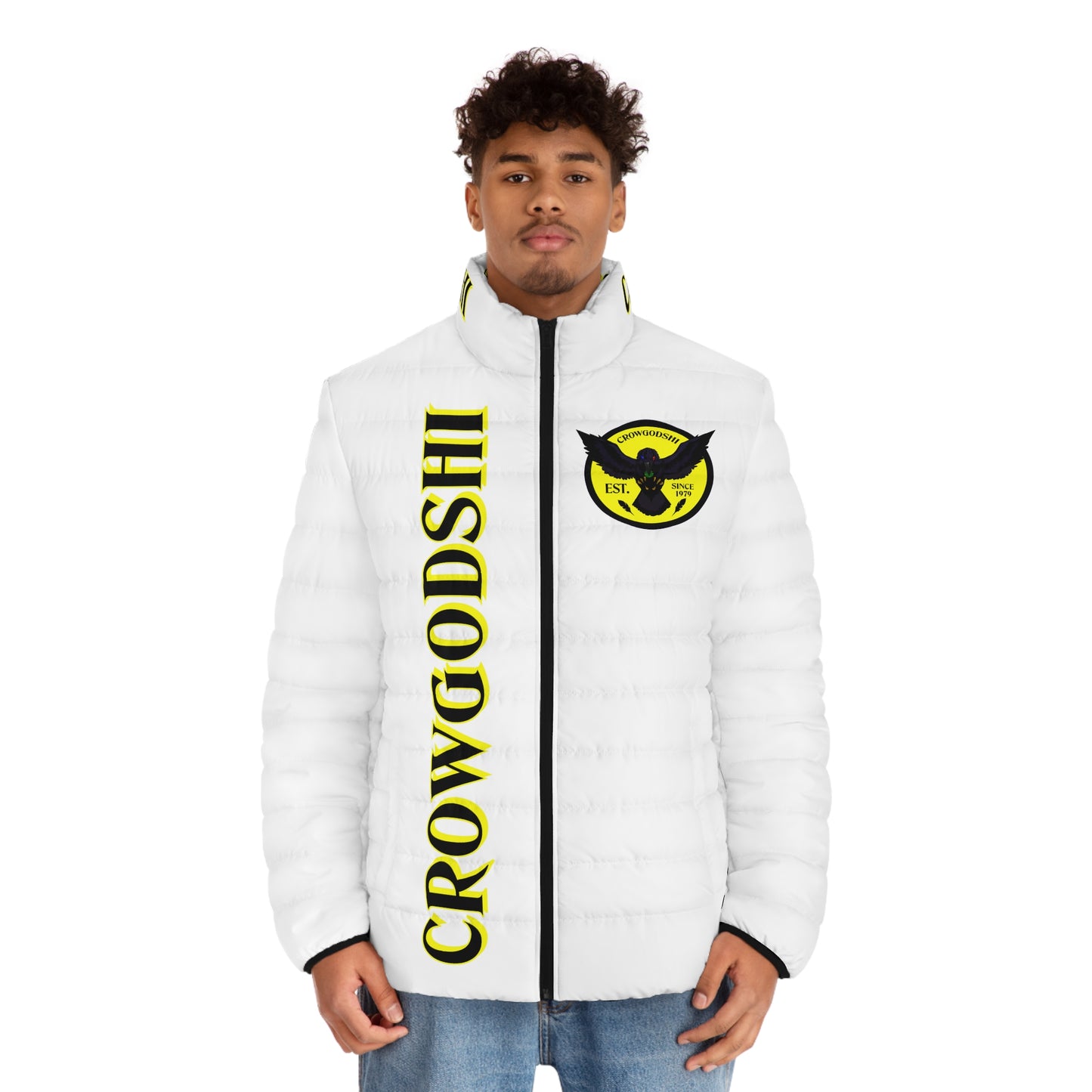Men's 3rd GEN Puffer Jacket, BLACK W/ YELLOW LOGO