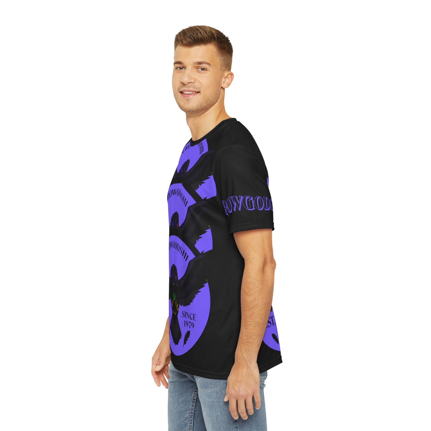 Special Edition Crowgodshi Designer T-shirt, PURPLE LOGO