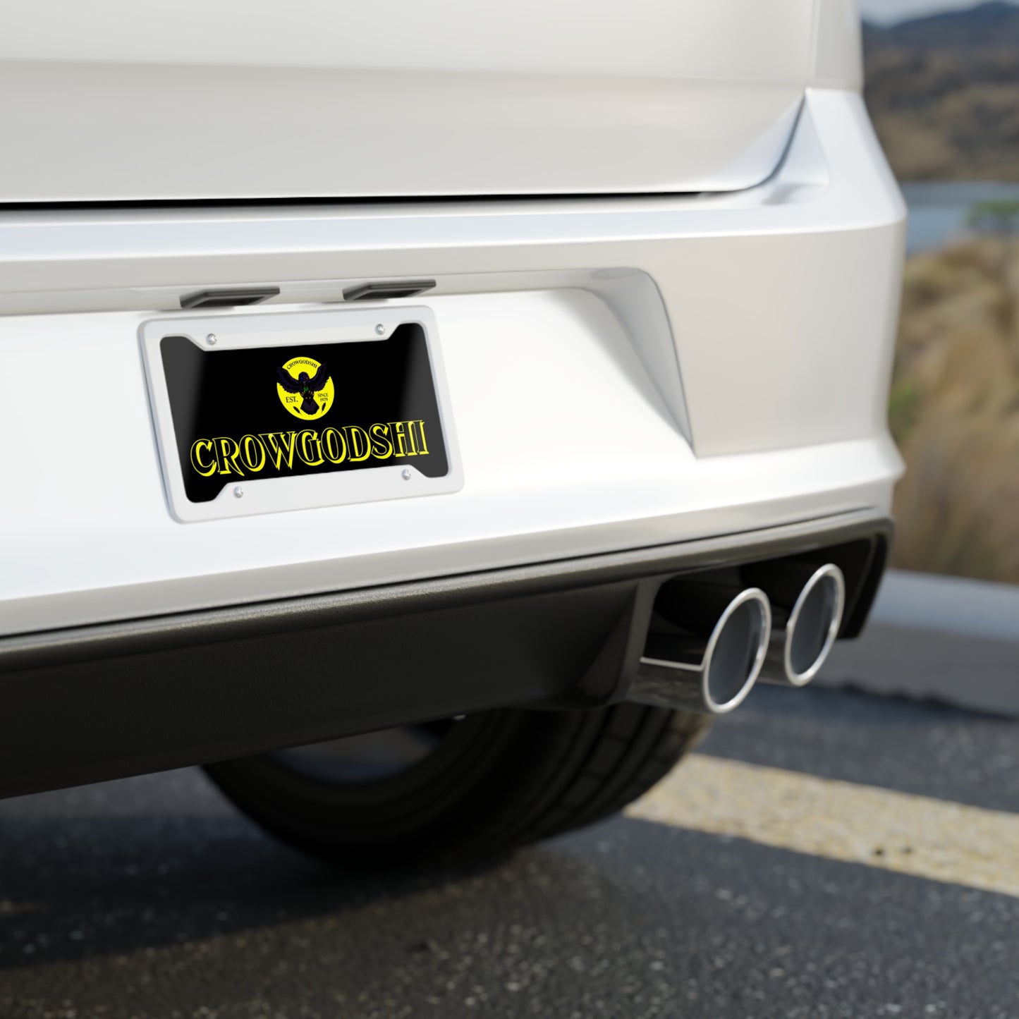 Crowgodshi License Plate, YELLOW