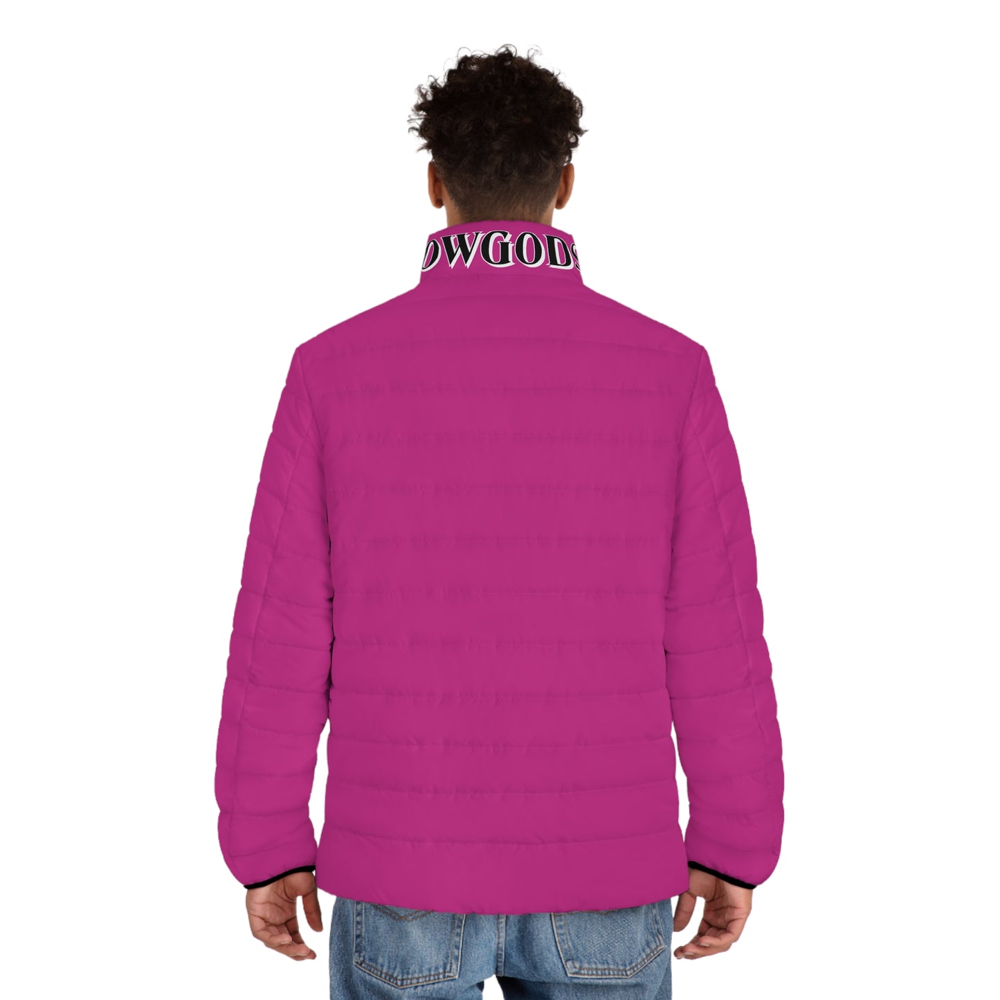 Men's CROWGODSHI Puffer Jacket, PINK