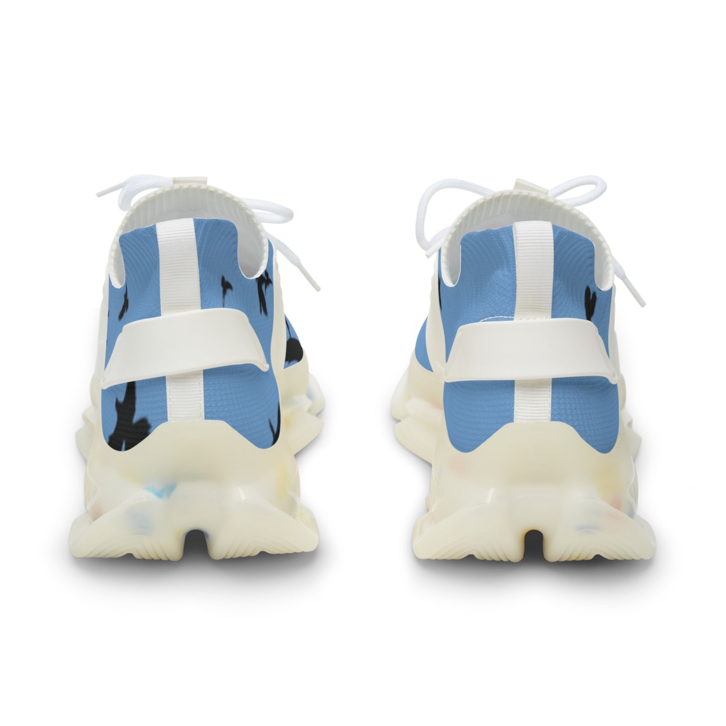 Crowgodshi Mesh Sneakers with Artistic Bird Print